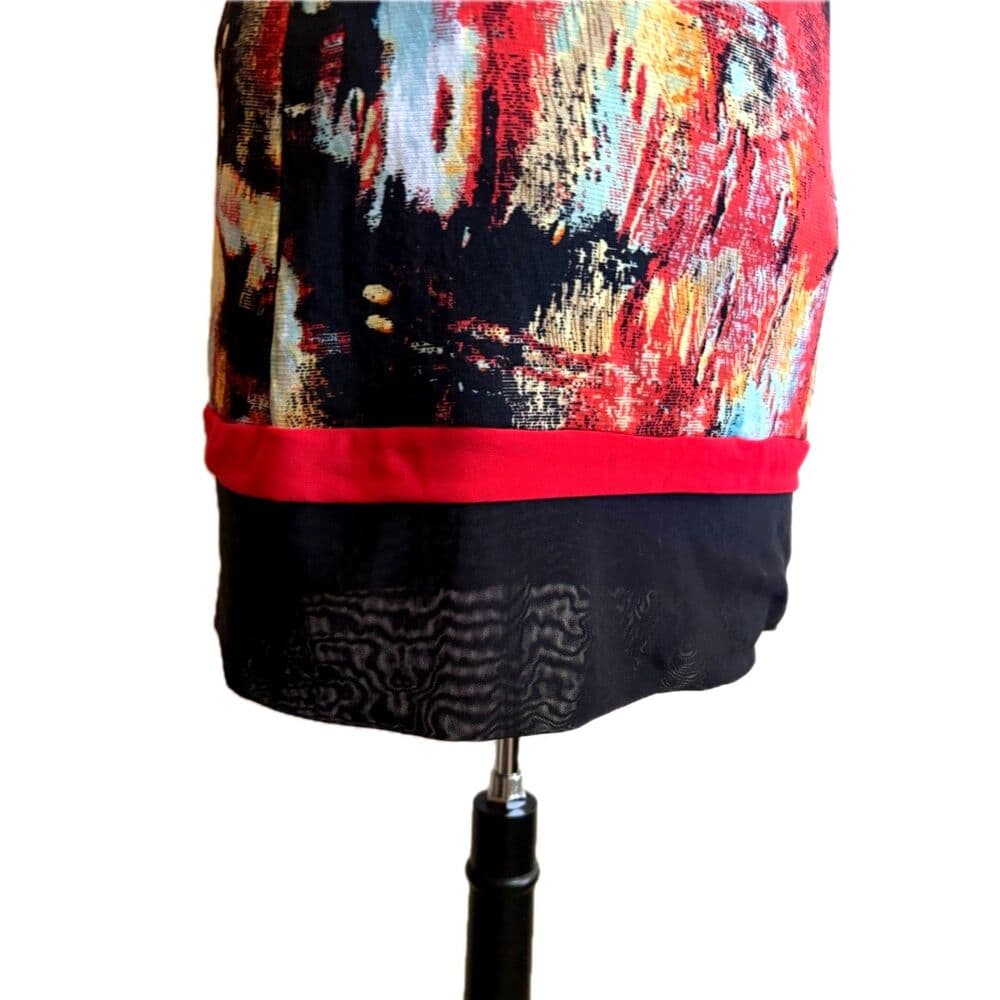 Artsy y2k Mini Dress with Bold Abstract Pattern Small - Thumbnail 5