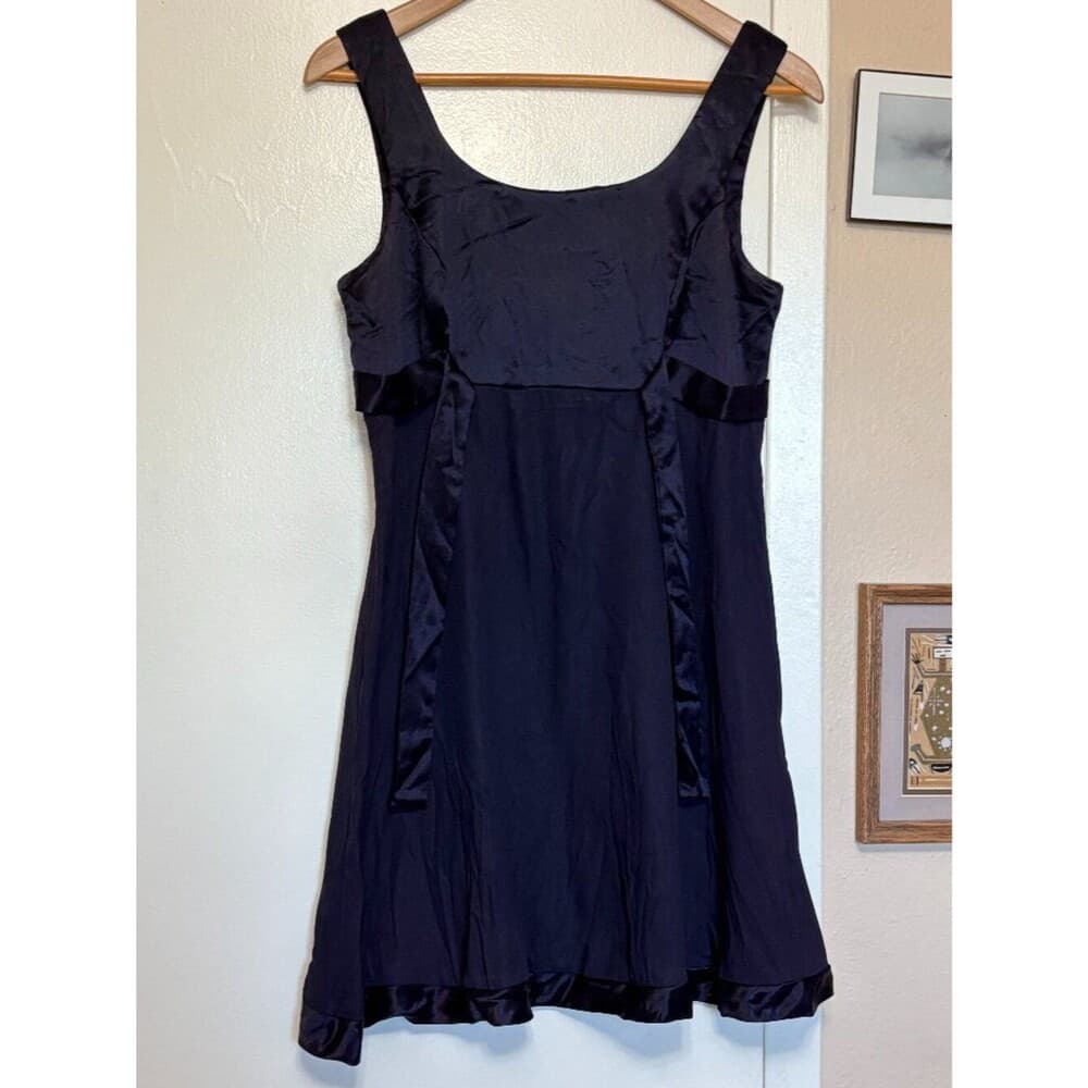 Vtg Y2K Rampage Baby Doll Satin Mini Dress 7 Small Plum - Thumbnail 6