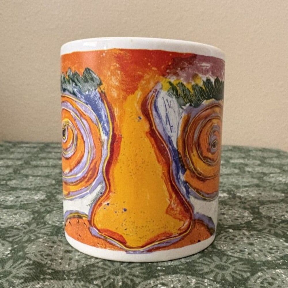 Chaleur Art By Dan May Vintage 90s Colorful "Where’s My Coffee" Mug Cup Abstract - Thumbnail 4