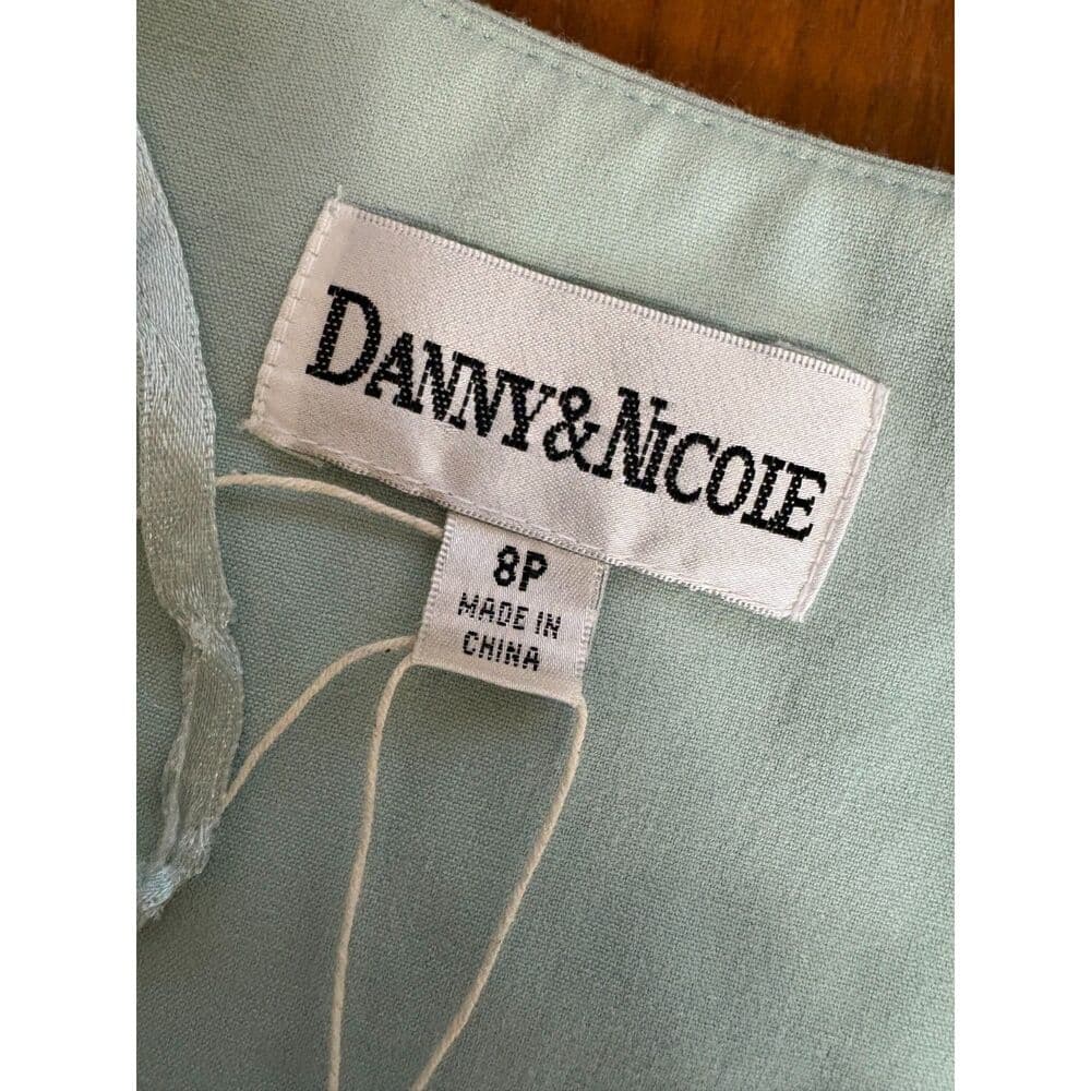 Blue Bolero Cropped Jacket Blazer Danny & Nicole Size 8 Petite Vtg 1990s - Thumbnail 3