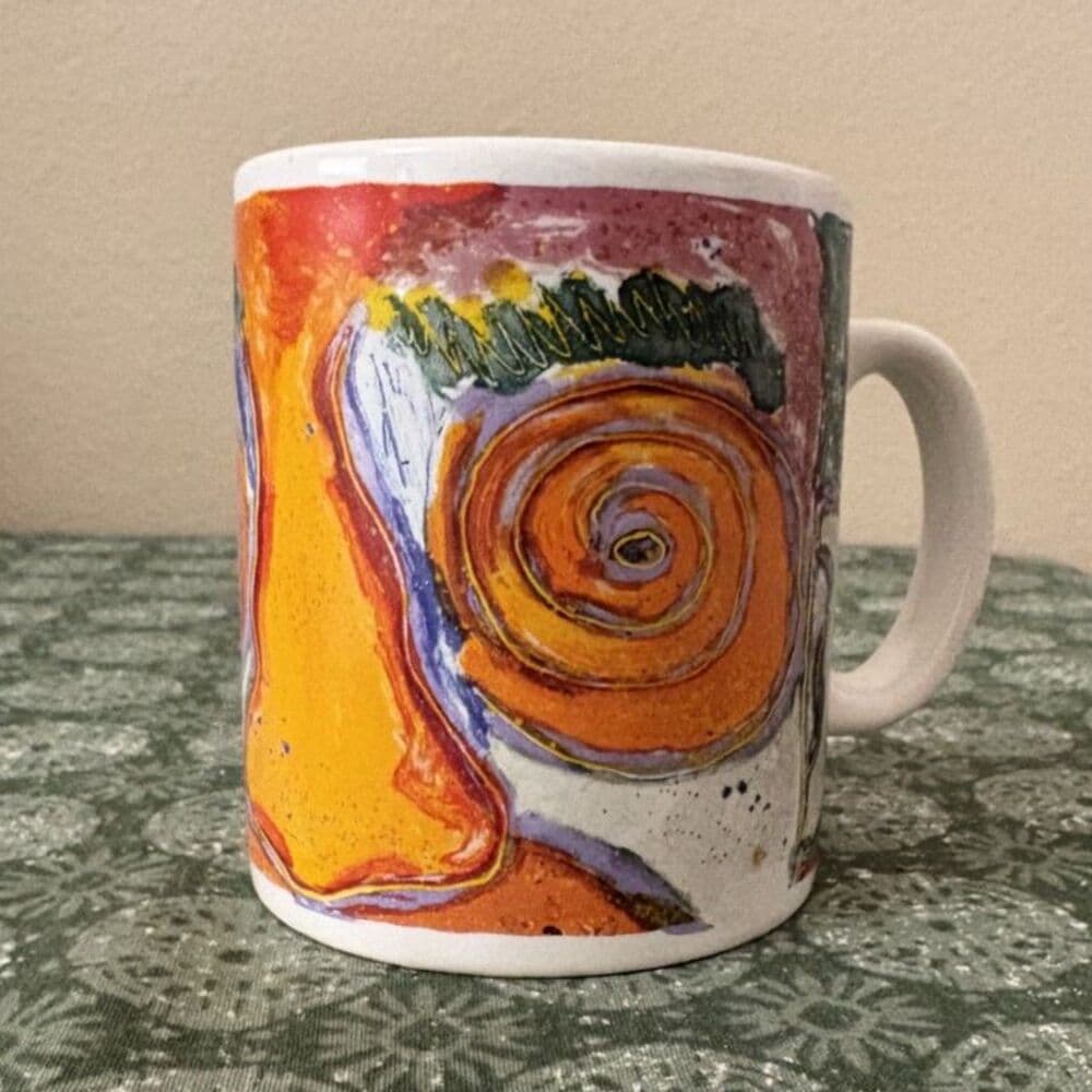 Chaleur Art By Dan May Vintage 90s Colorful "Where’s My Coffee" Mug Cup Abstract - Thumbnail 5