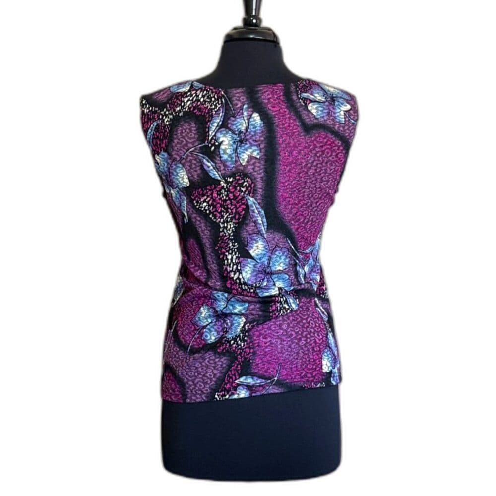 Hibiscus Purple Sleeveless Tank - Thumbnail 3
