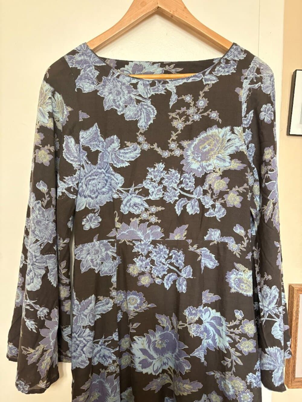 Free People Melrose Floral Bell Sleeve Backless Maxi Dress - Thumbnail 6