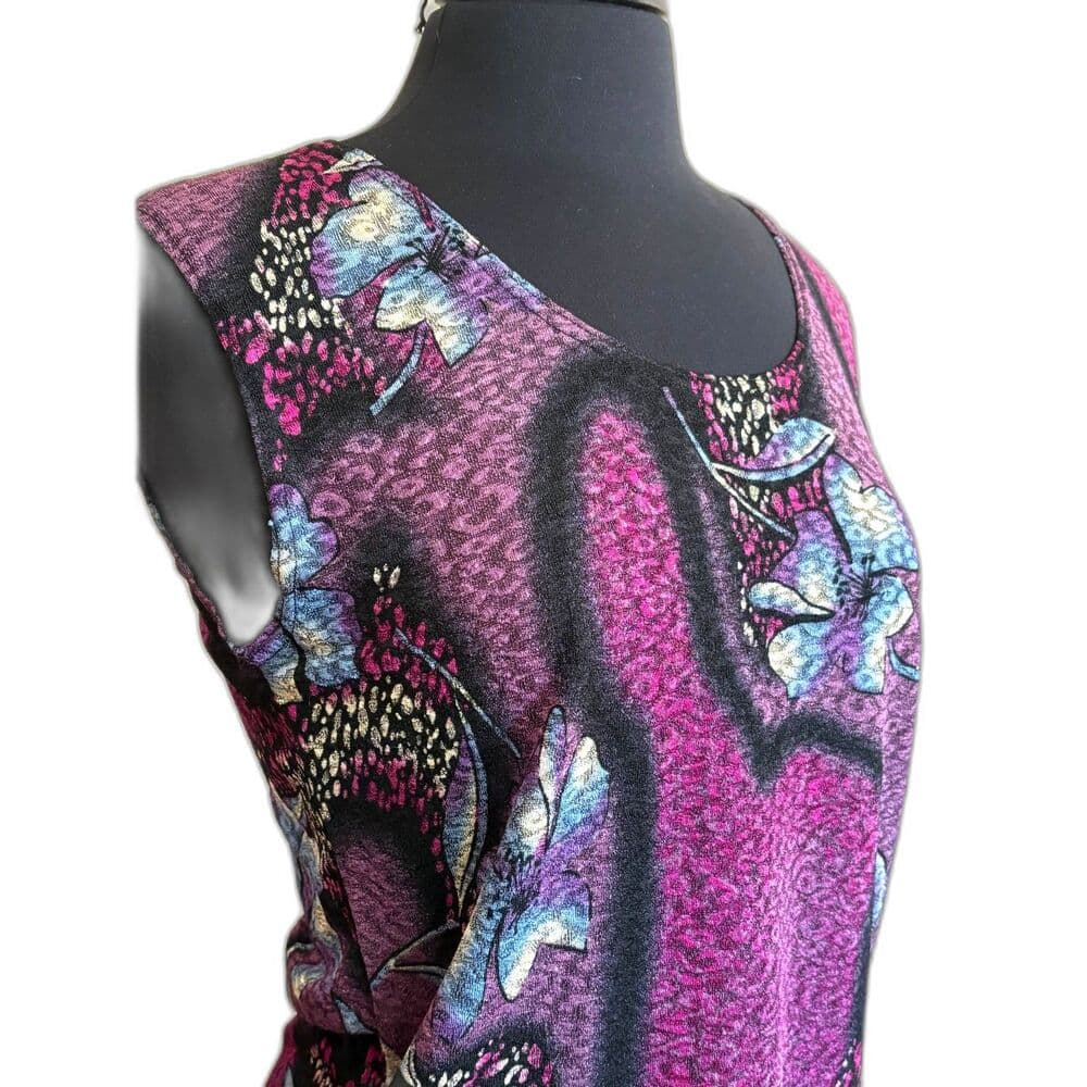 Hibiscus Purple Sleeveless Tank - Thumbnail 4
