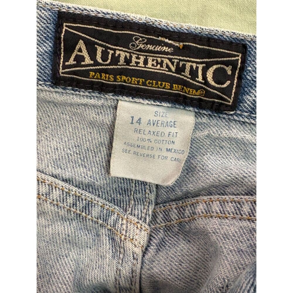 Mom Jeans Light Wash Denim Vtg Paris Sport Club Size 14 - Thumbnail 5