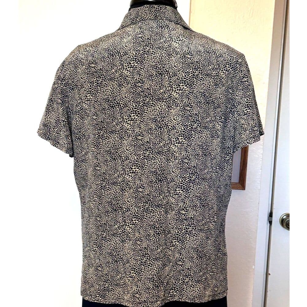 Cheetah Print Button-up Top Halston Y2k - Thumbnail 3