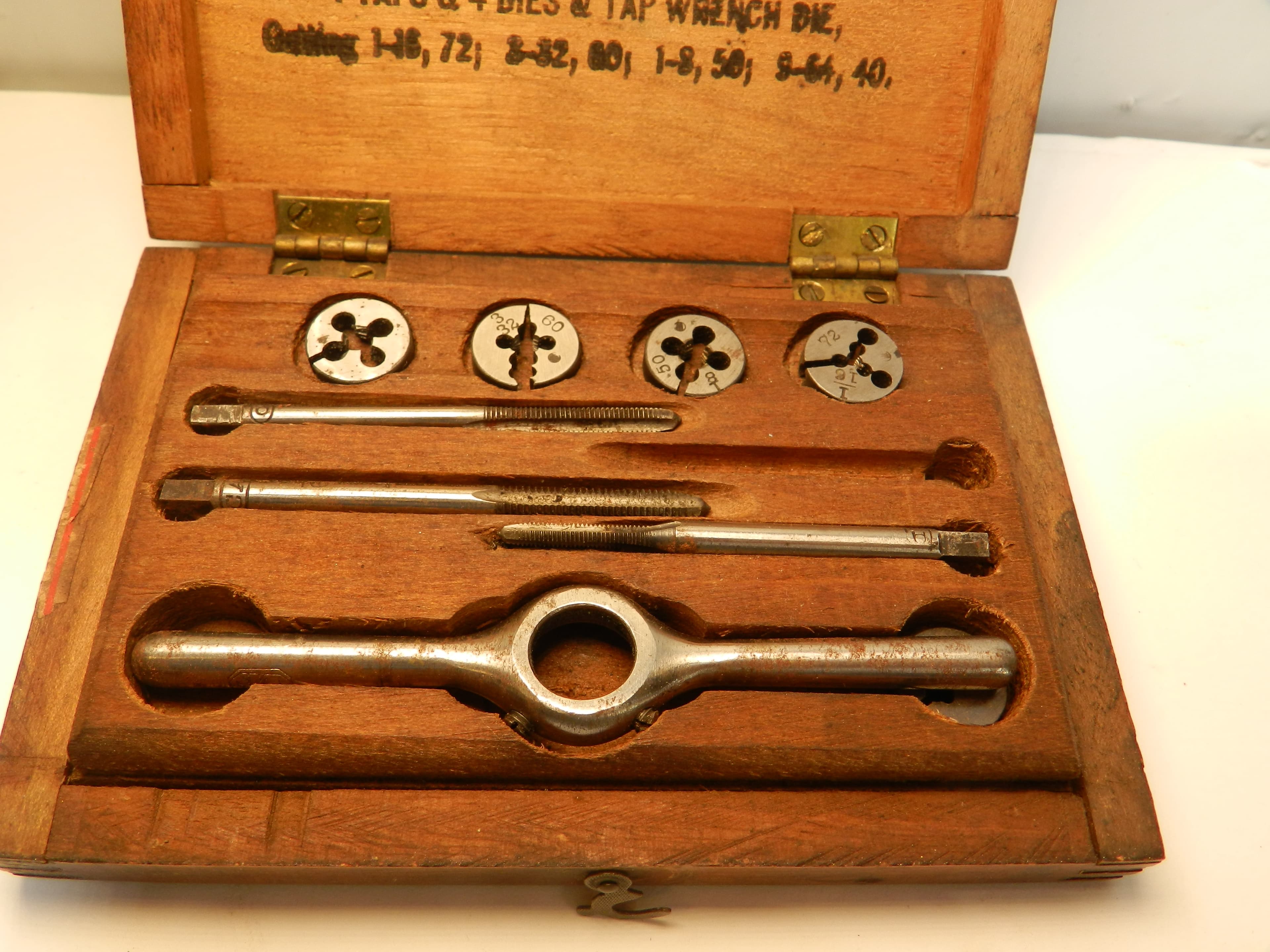 Vintage Watchmakers Jewelers S.W Card Manufacturing Tap And Die Set (P40J) - Thumbnail 2