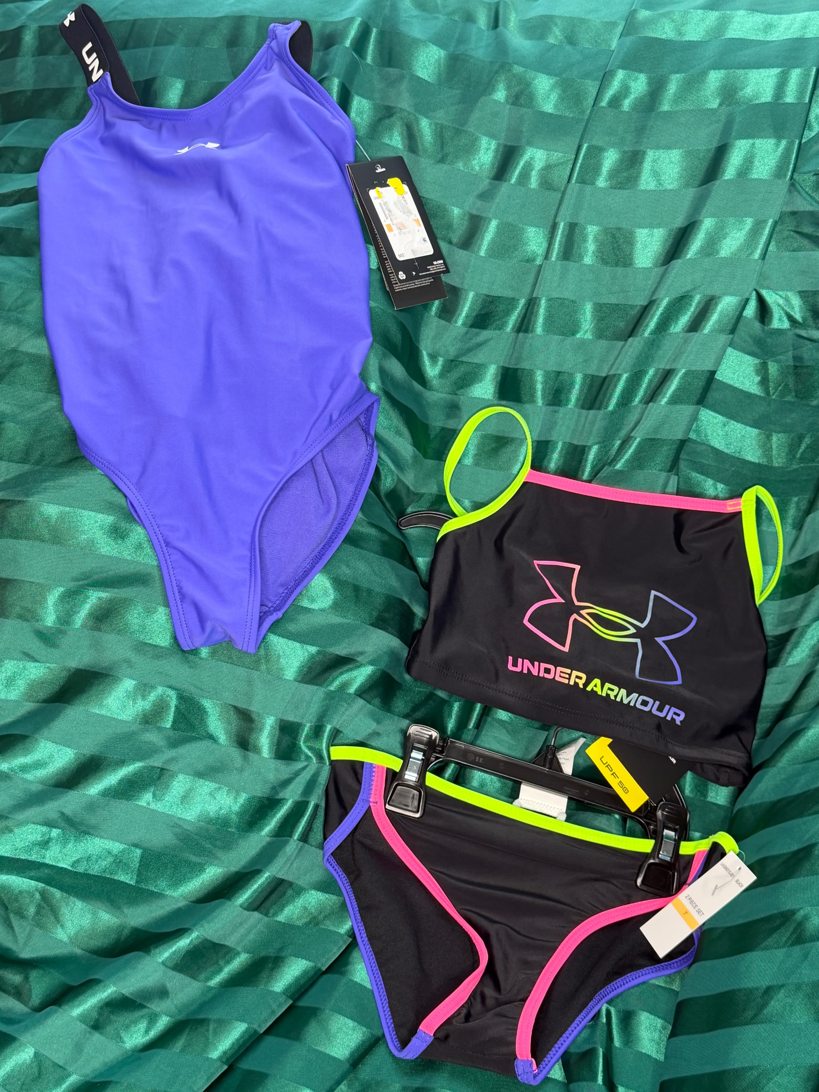 Under Armour Kids Size 7 Swimwear Bundle - Tankini & One-Piece - Thumbnail 5