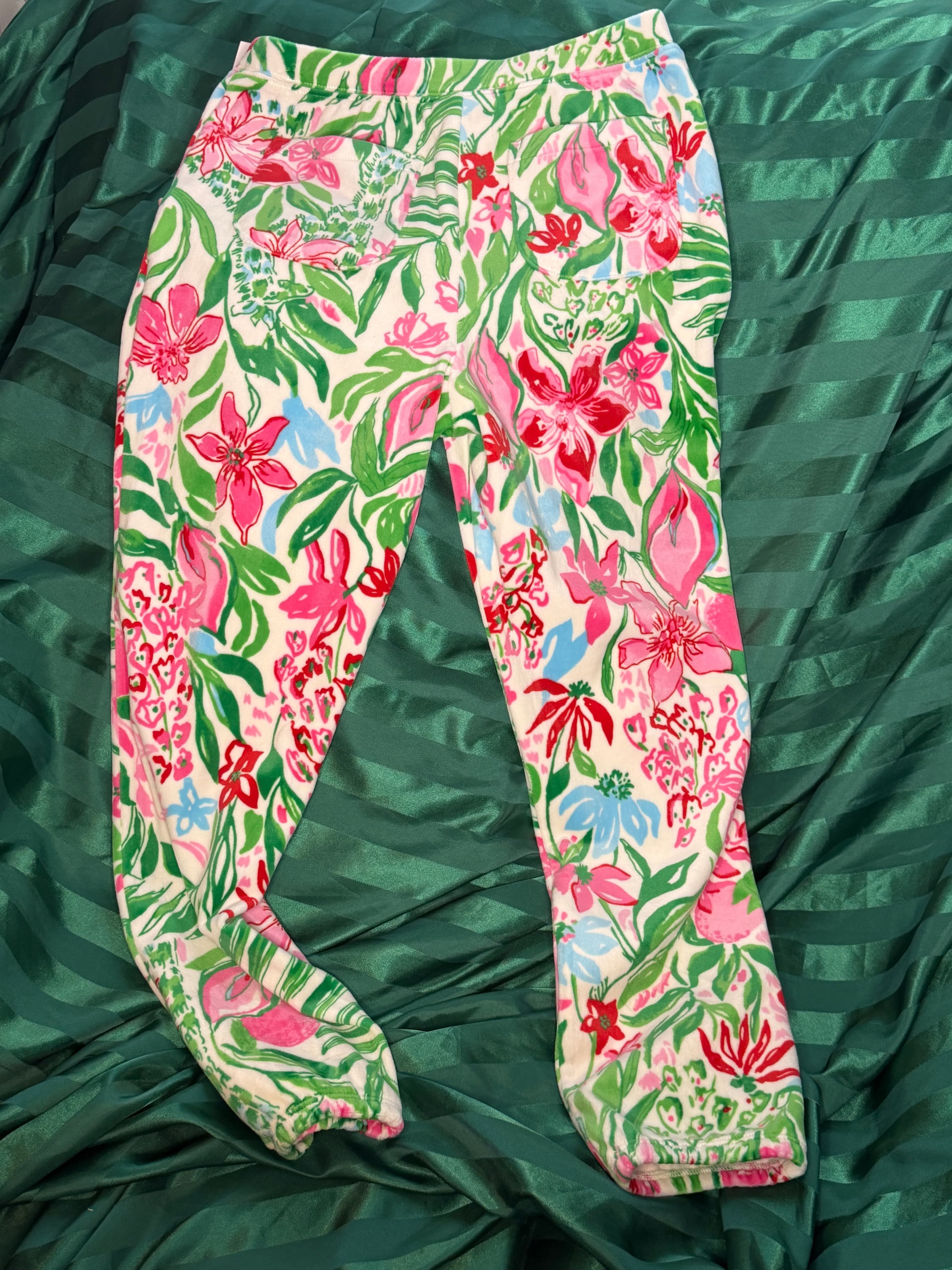 TWO PIECE SET Lilly Pulitzer Kids Velour Pullover Set Glowing Gardens L 8-10 - Thumbnail 8