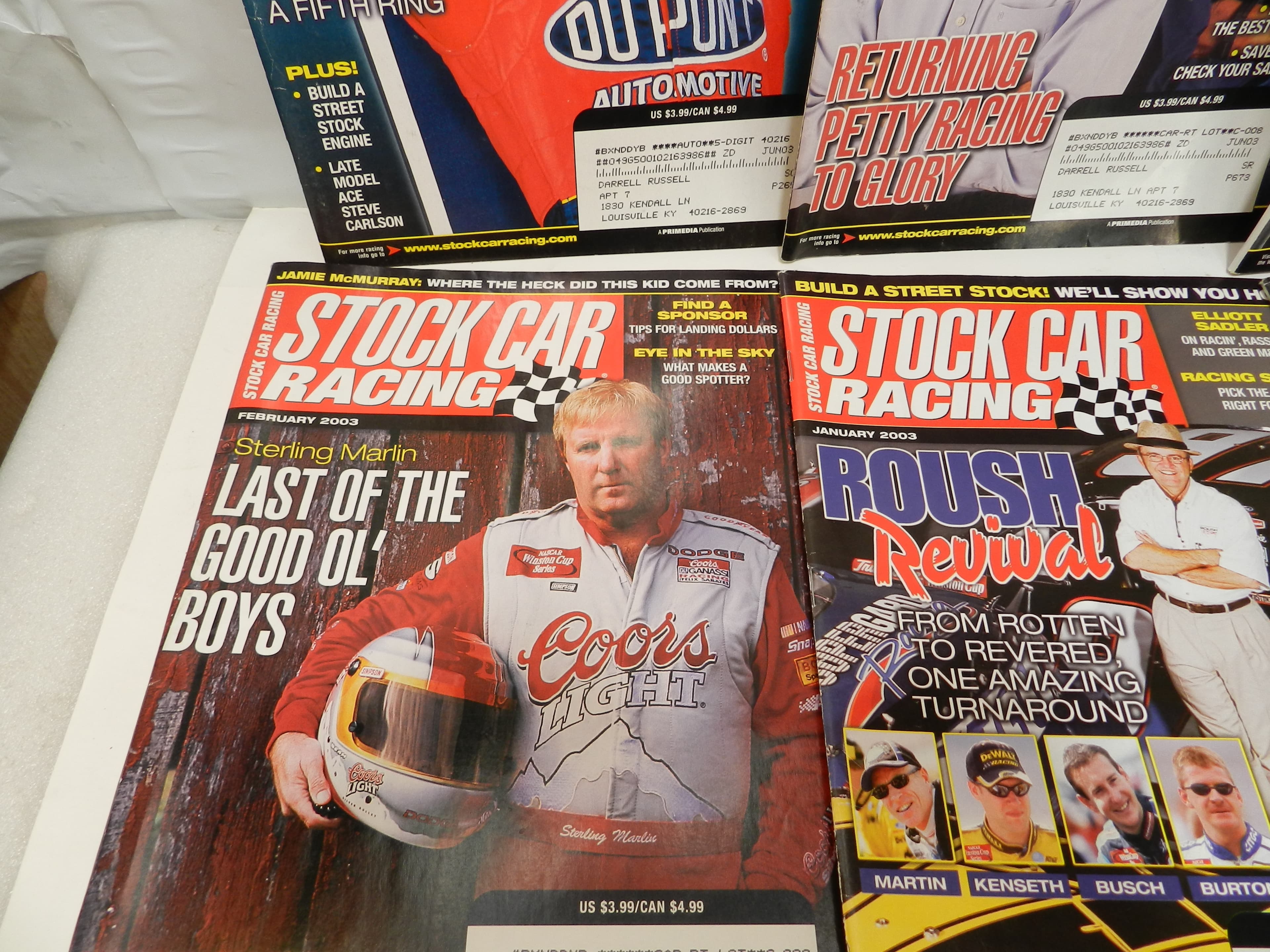 6 Issues Stock Car Racing Magazines 2002 & 2003  (P44J) - Thumbnail 3