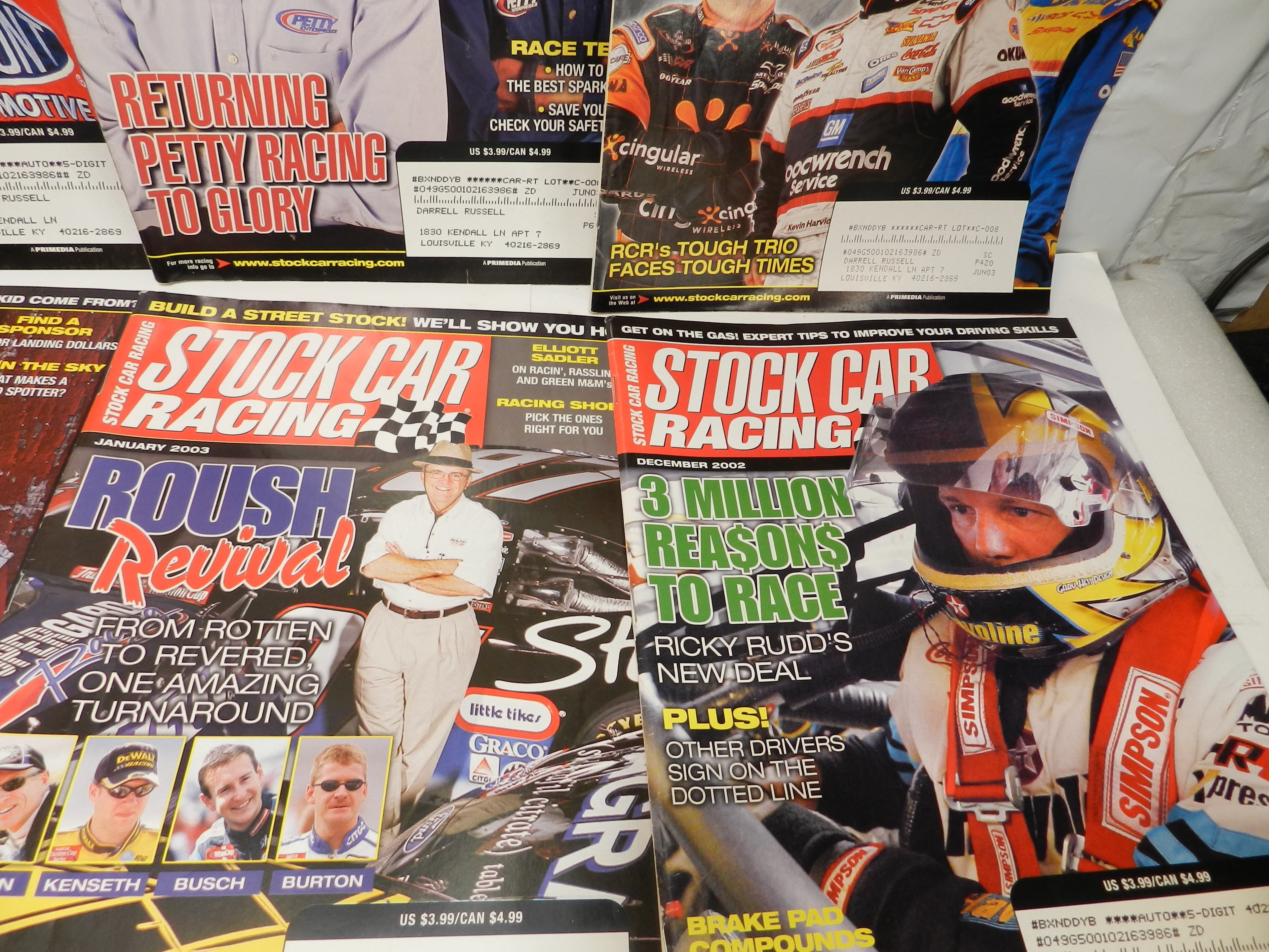 6 Issues Stock Car Racing Magazines 2002 & 2003  (P44J) - Thumbnail 4
