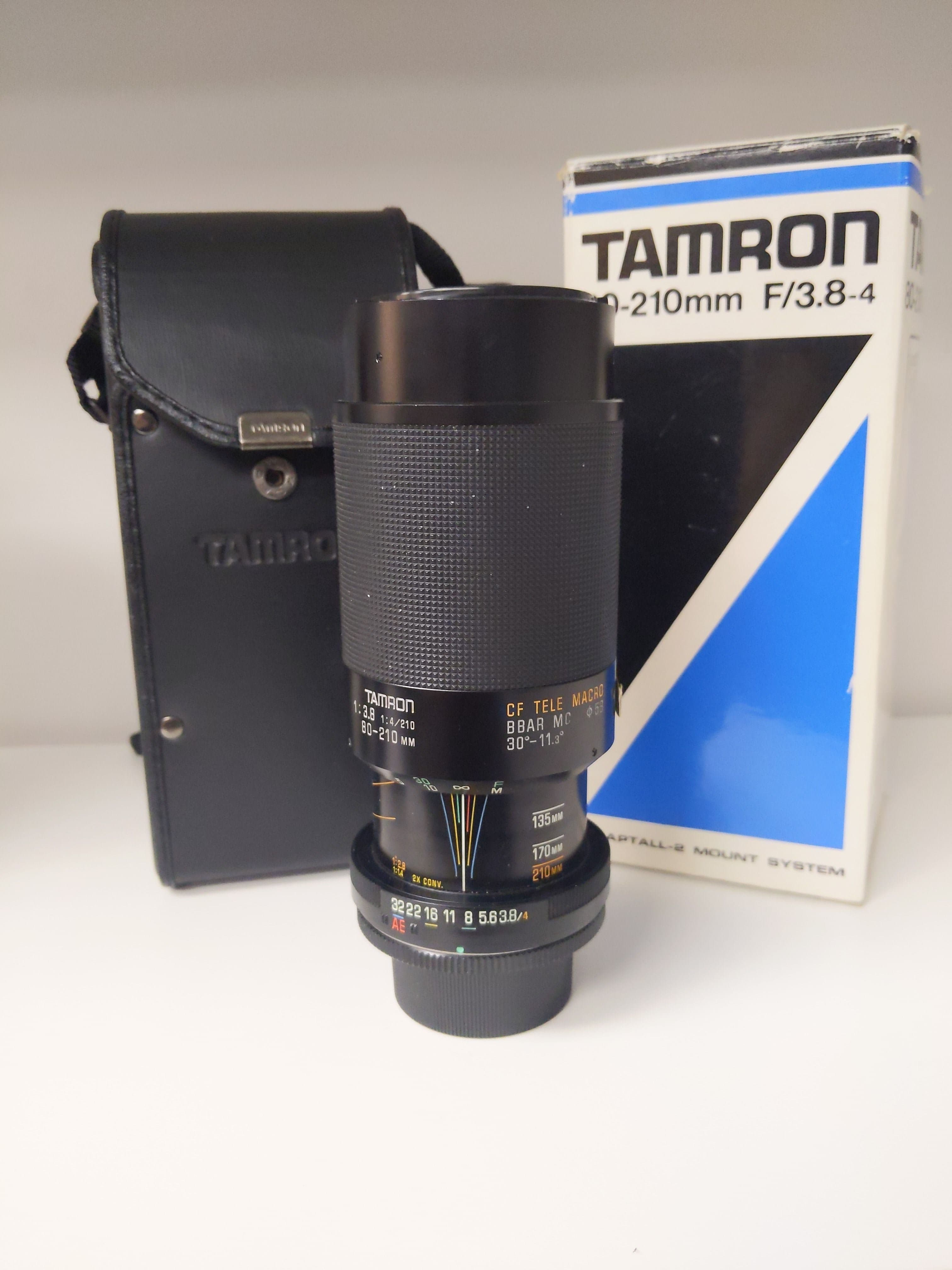 Tamron 80-210mm f/3.8-4 Lens w/ Adaptall-2 Mount System & Original Box/Leather Case/Paperwork #0991