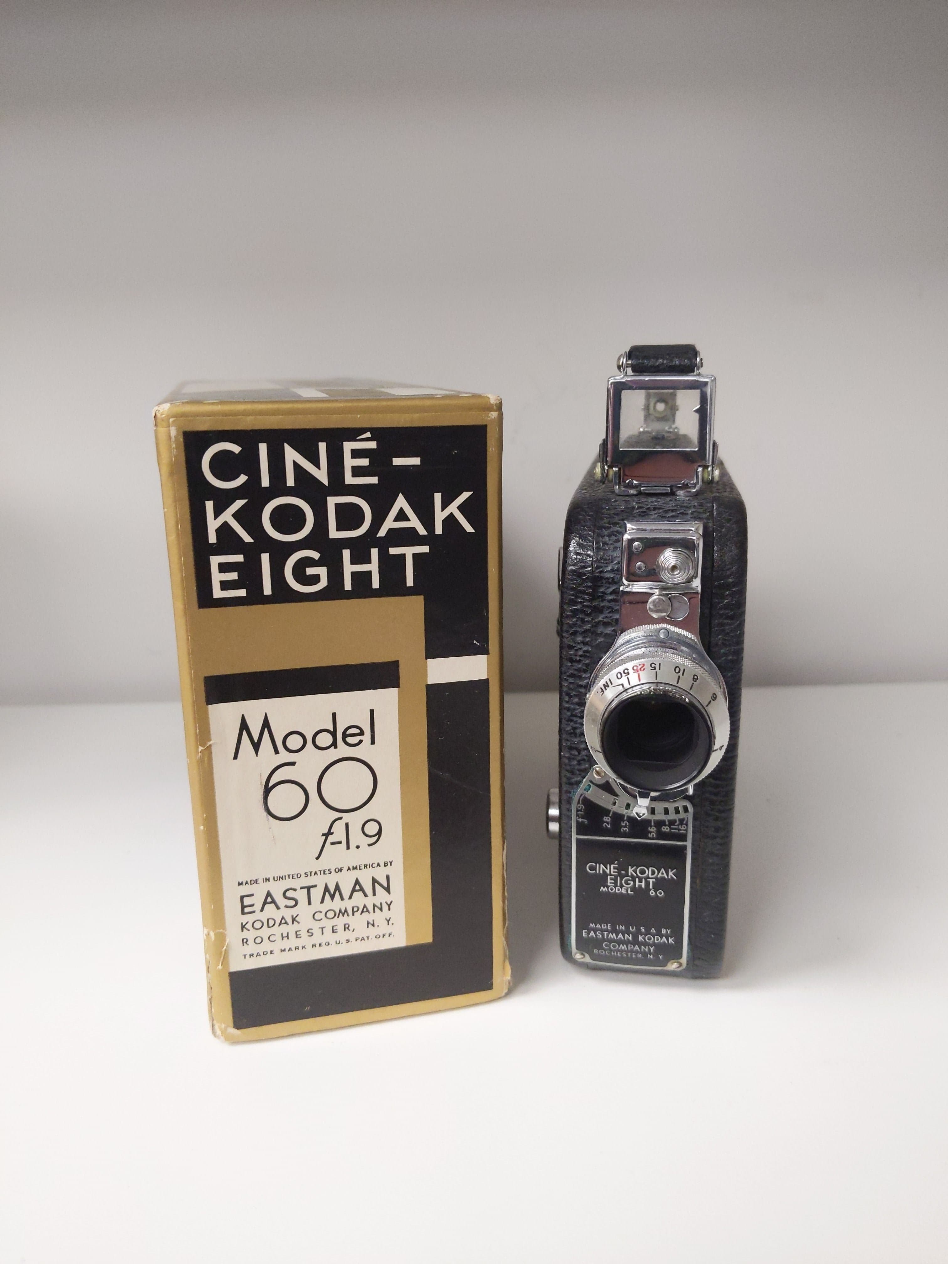 Cine-Kodak Eight Model 60 Movie Camera w/ Kodak 13mm f/1.9 Lens & Original Box/Paperwork #0984