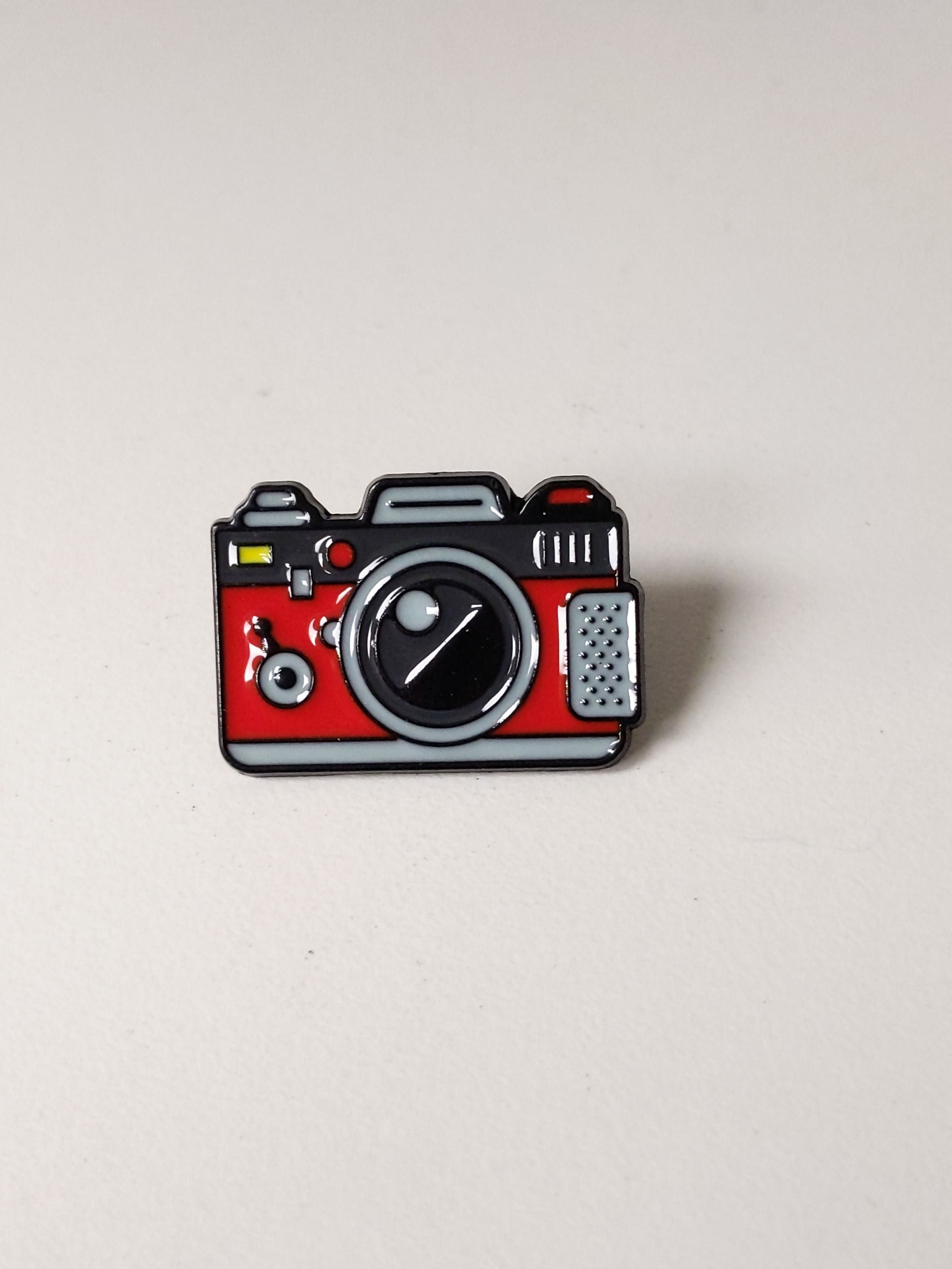 Red Camera Enamel Pin #0930
