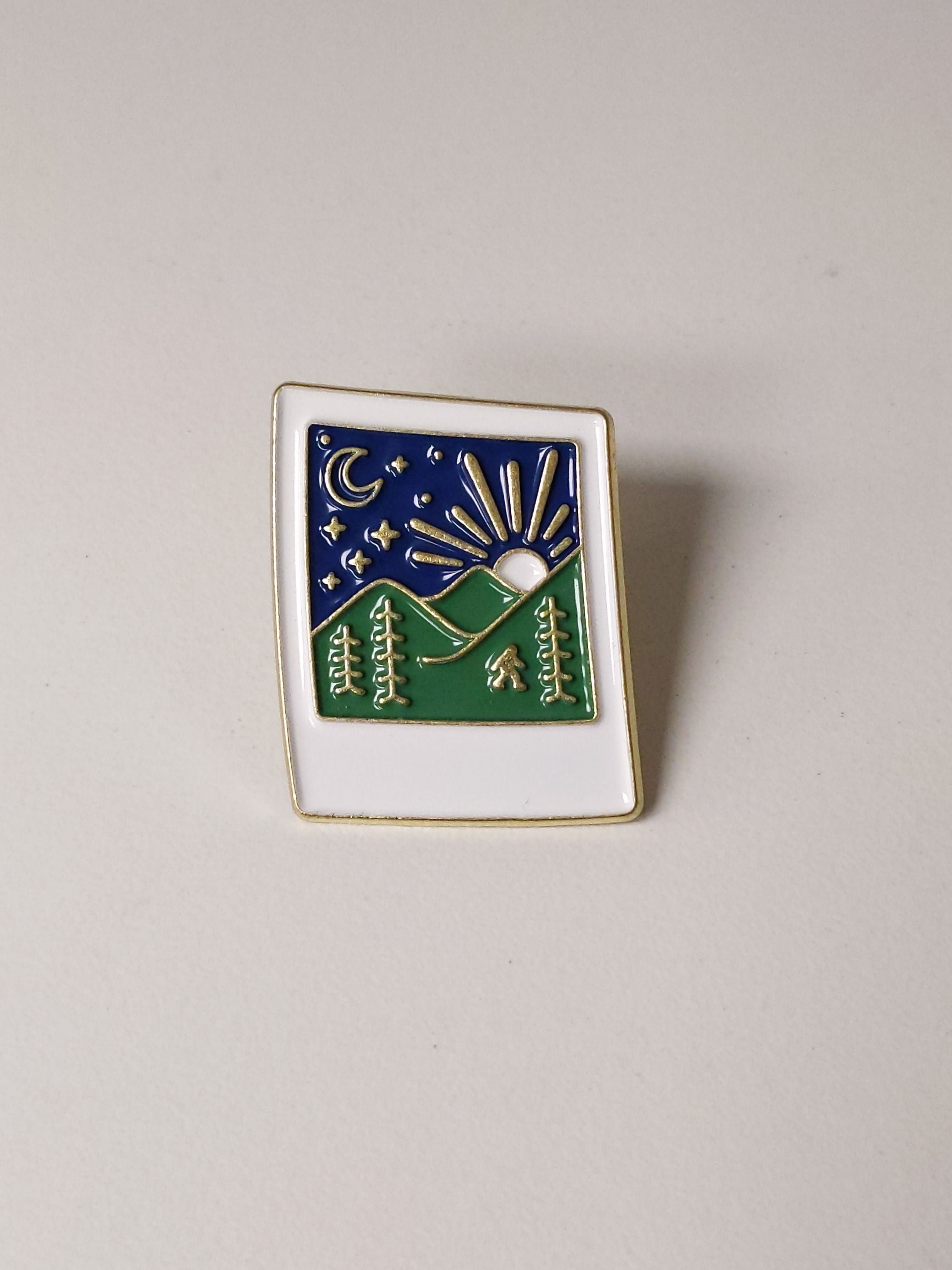 Polaroid Photo of Mountains Enamel Pin #0934
