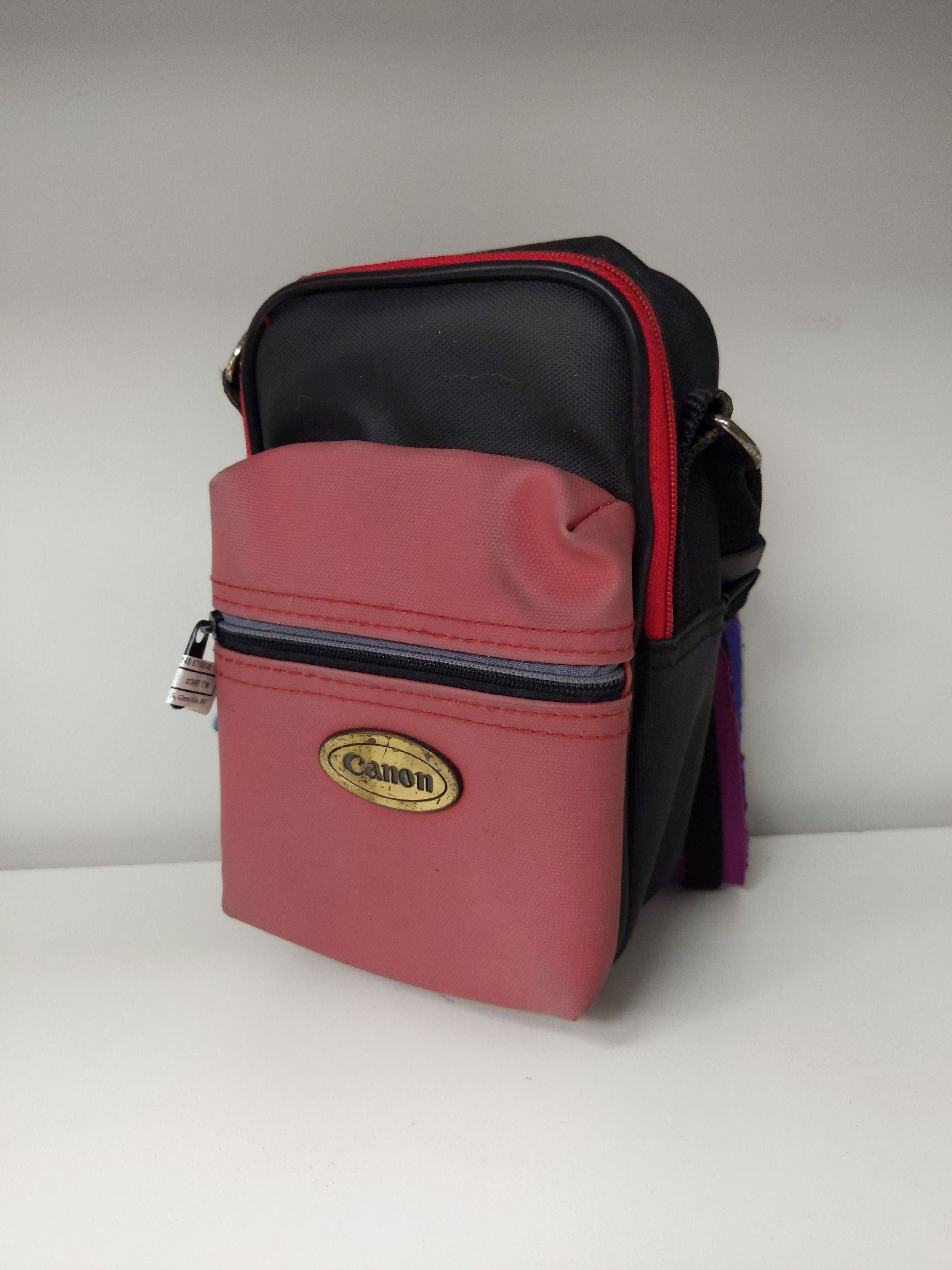Red Canon Bag w/ Magenta Samsonite Strap #0893
