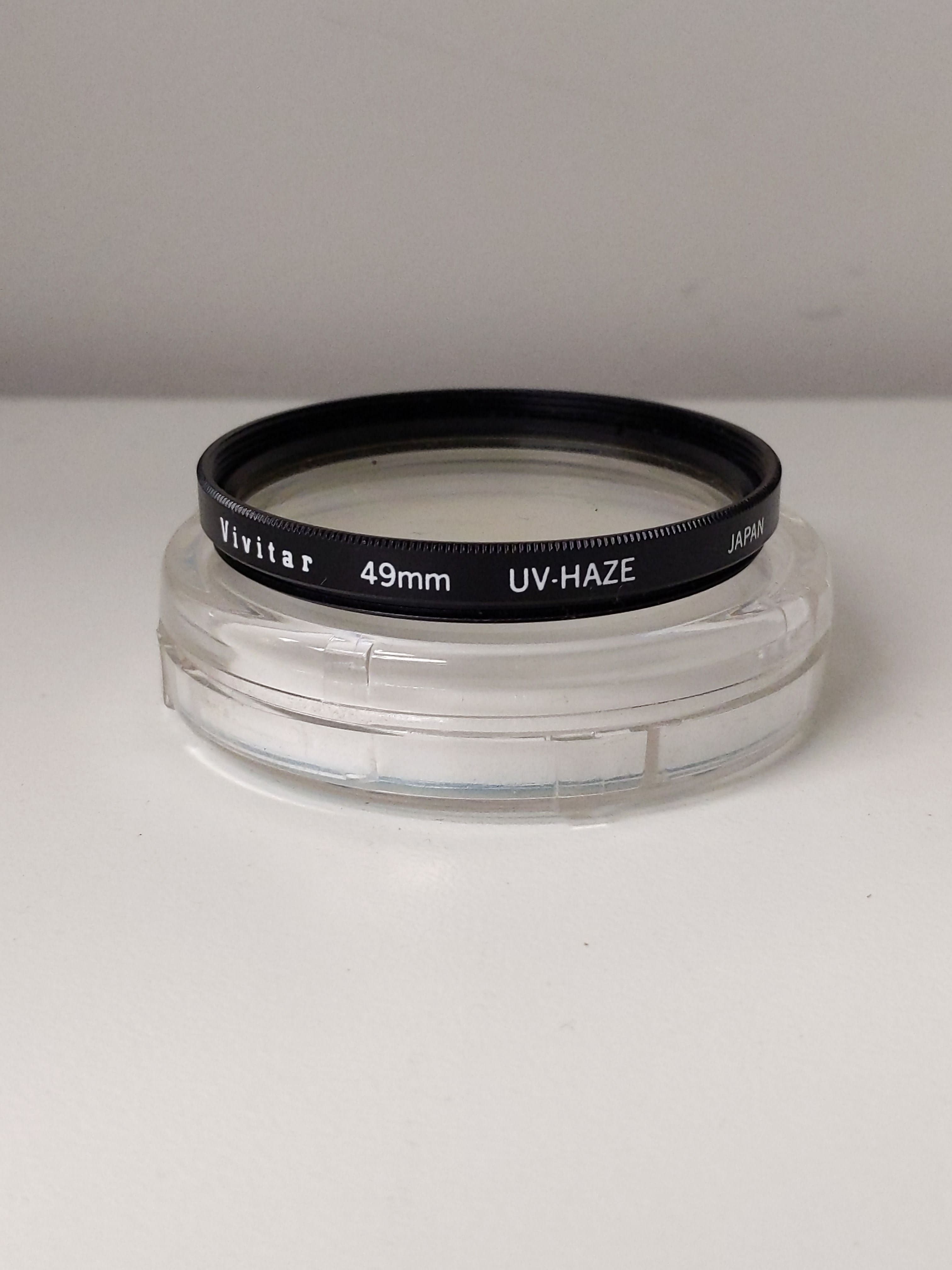 Vivitar UV Haze Lens Filter (49mm) w/ Case #0796