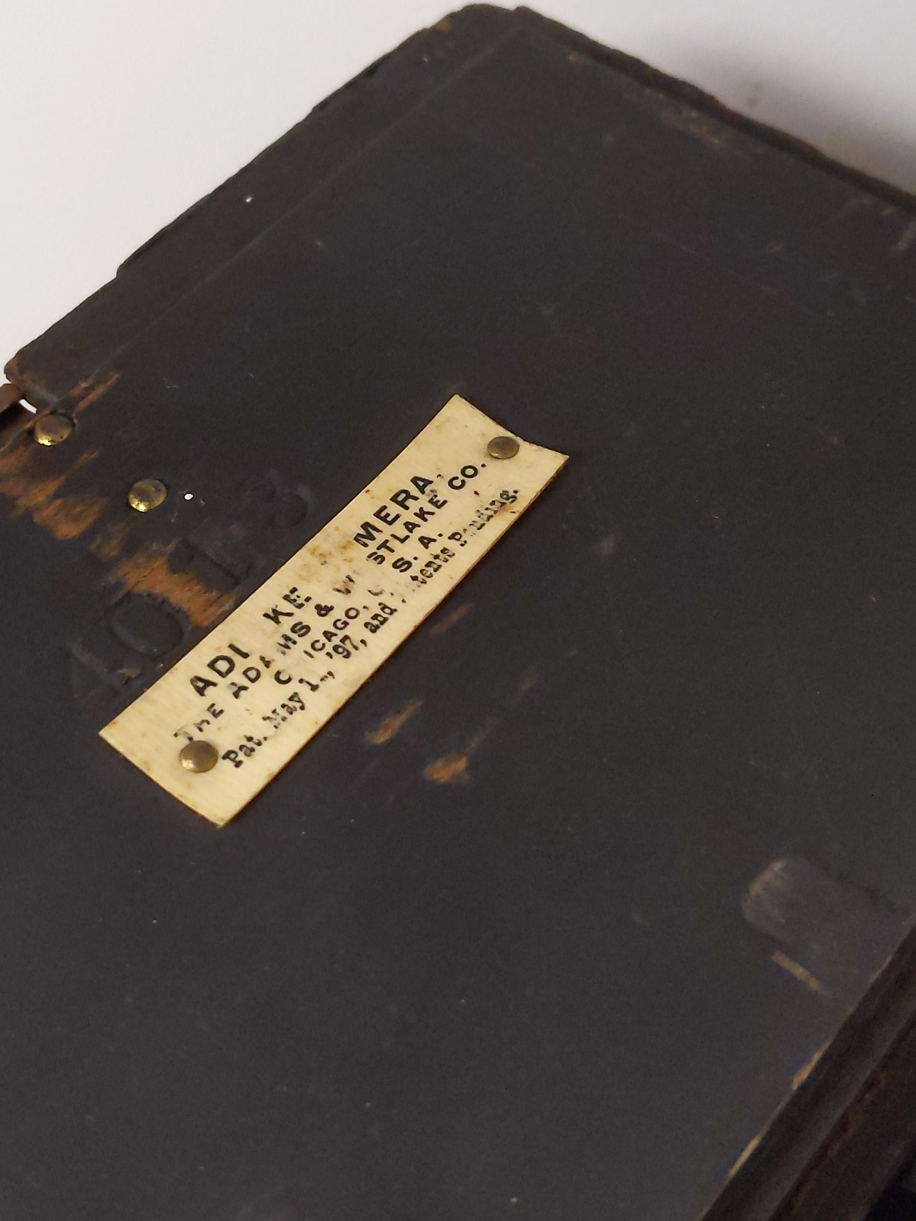Adams & West Lake Co 1897 Adlake Large Format Box Camera w/ 7 4x5 Negative Holders #0737 - Thumbnail 4