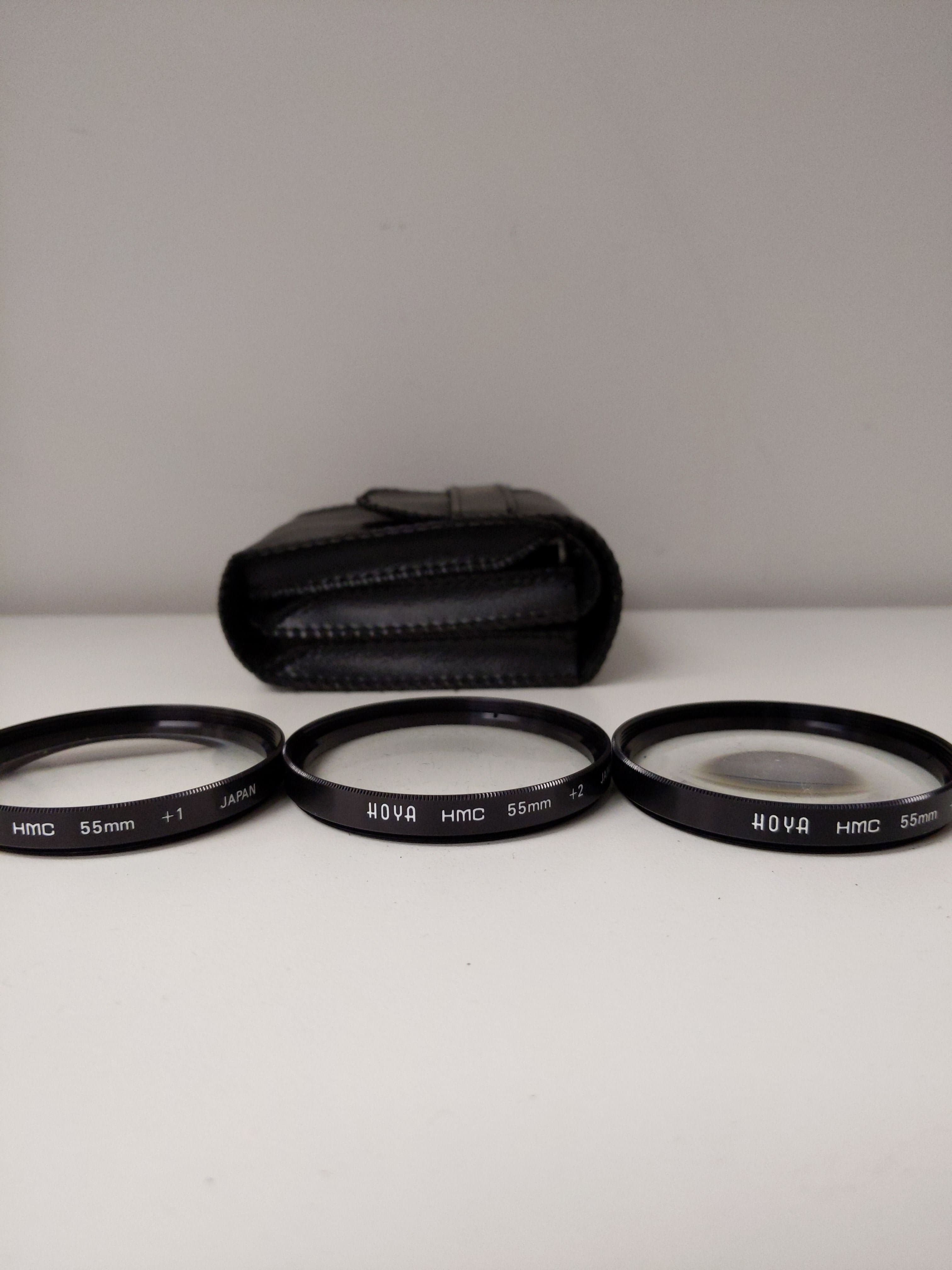 Hoya HMC Set of 3 Magnifying Filters +1, +2, +3 w/ Case (55mm) #0746