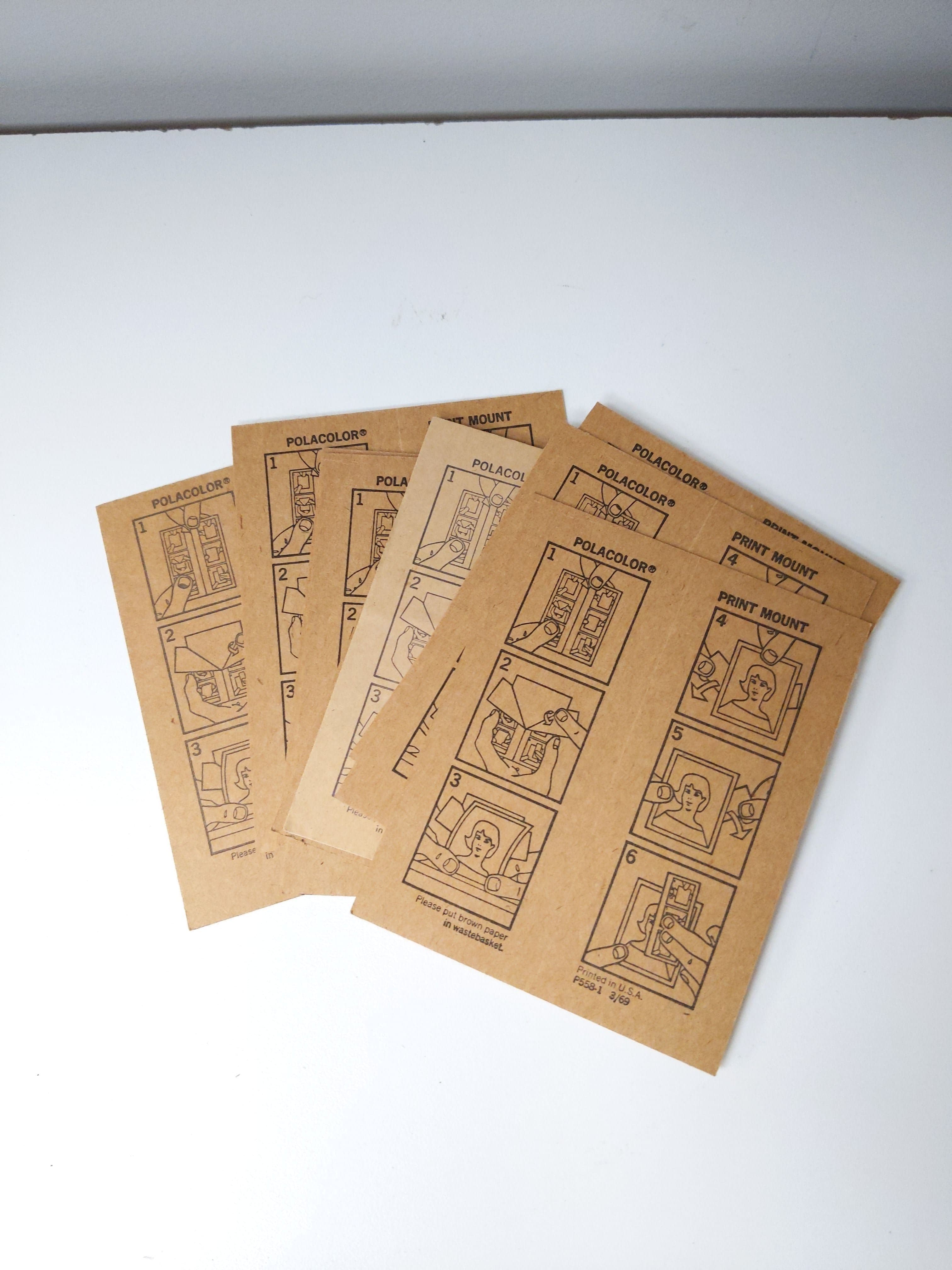 Pack of 9 Polaroid Polacolor Self Adhesive Print Mount (3.5"x4.25") #0745