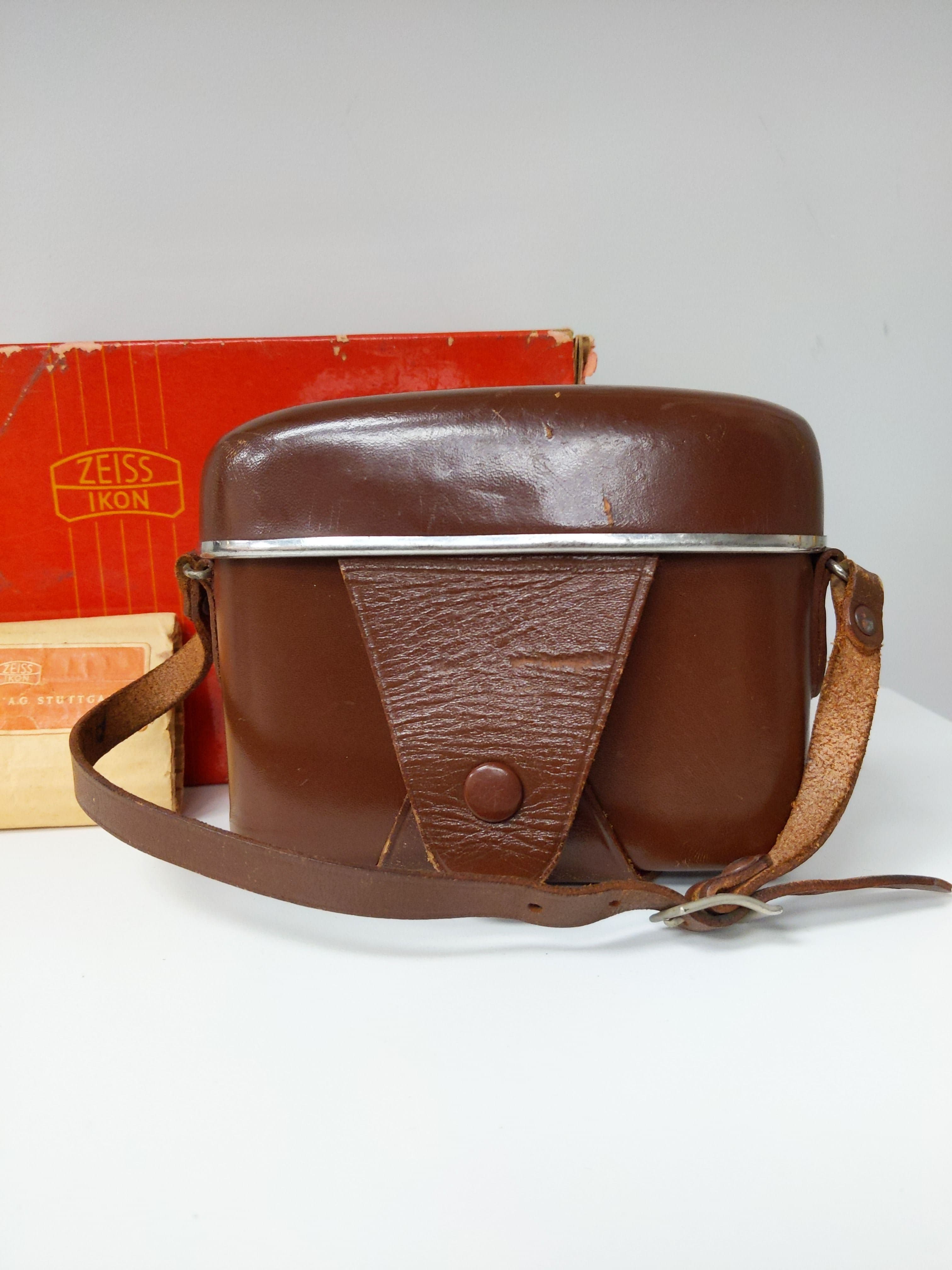 Brown Leather Zeiss Camera Case w/ Strap & Original Box for Zeiss Ikon Contina SLR Camera #0695 - Thumbnail 3