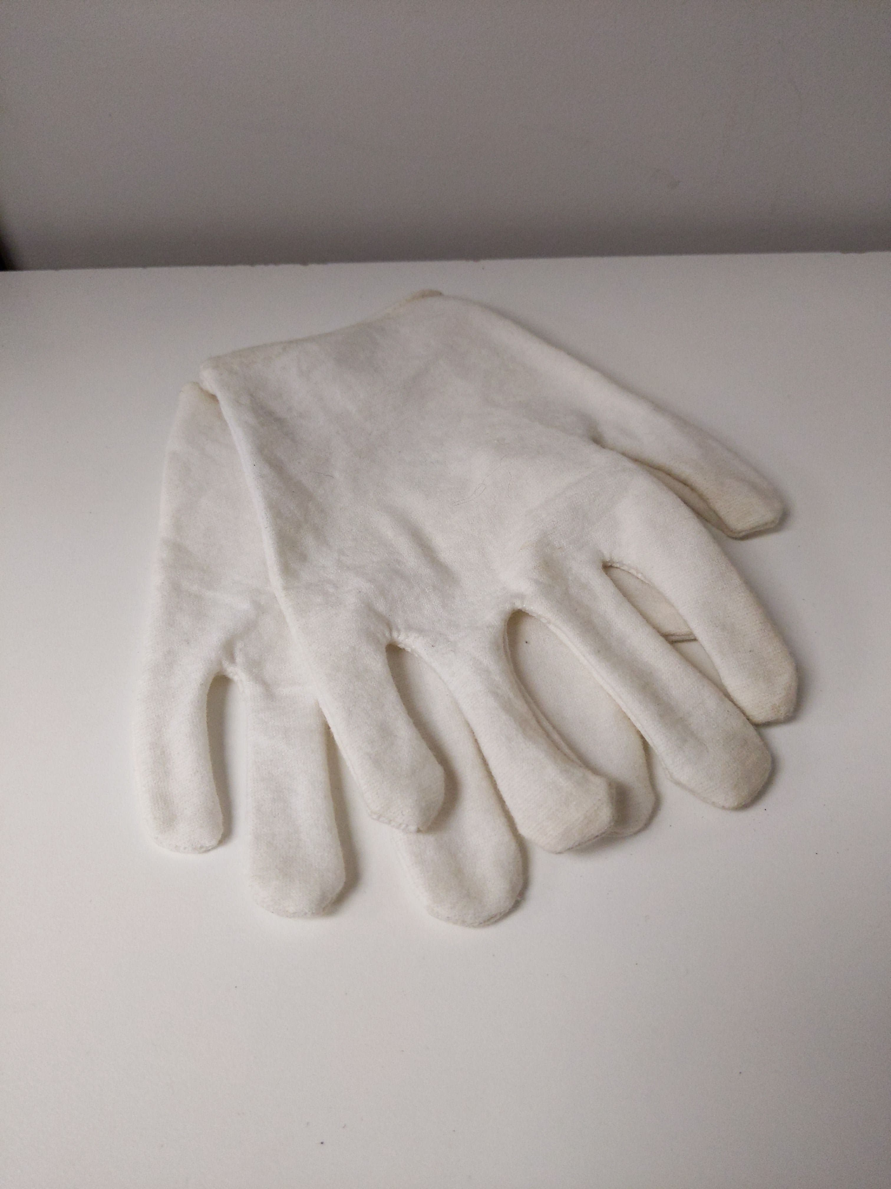 White Fabric Gloves for Film Handling #0700