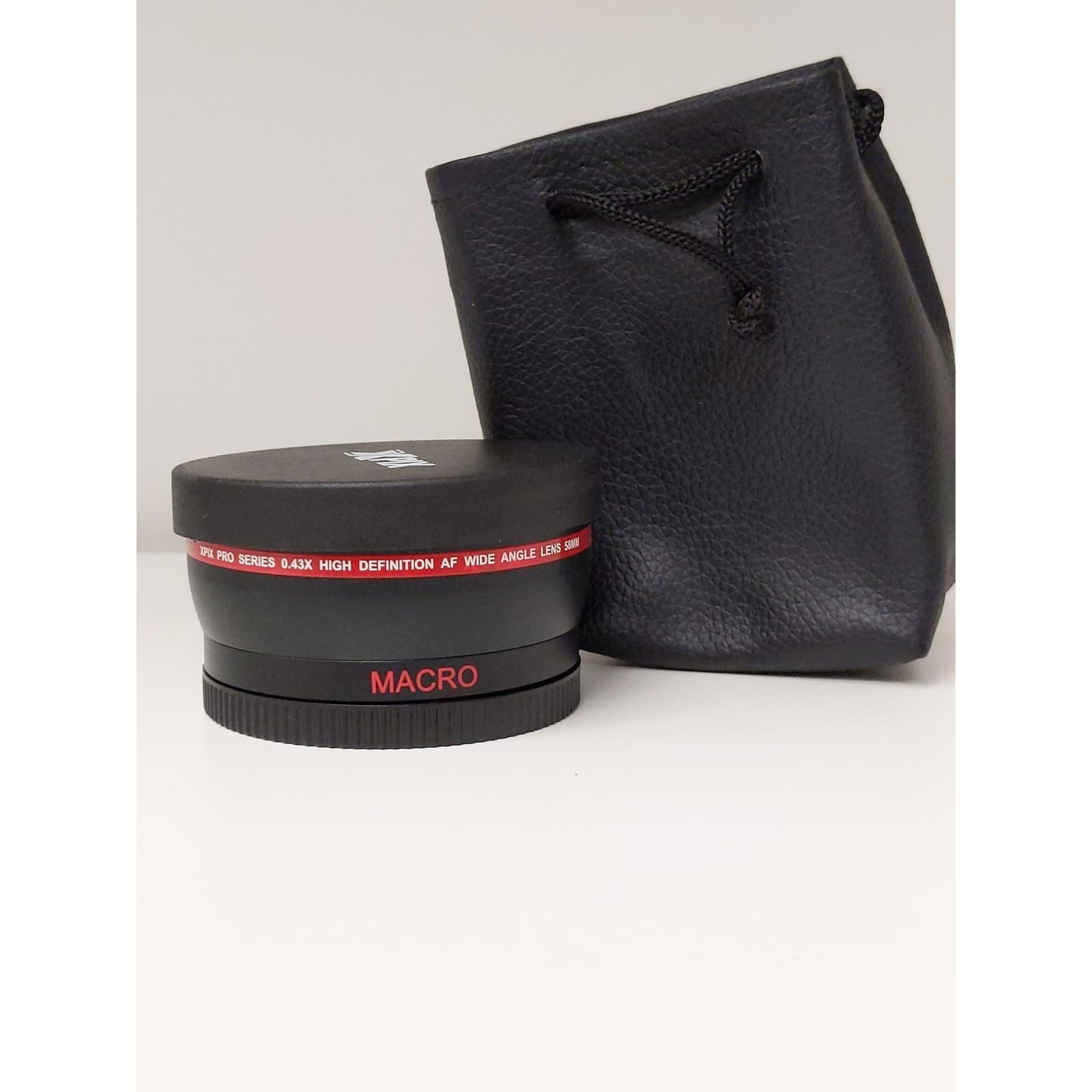 XPix .43x Wide Angle Lens Attachment w/ Bag & Macro Ring (58mm) #0073 - Regular