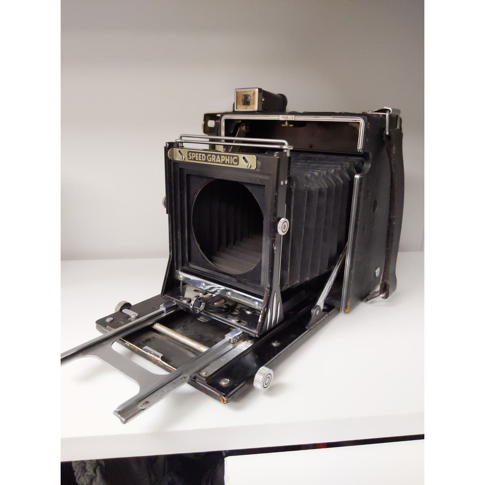 Graflex Speed Graphic Model-4 4x5 Camera w/ Carl Zeiss Jena Tessar 13.5cm (135mm) f/4.5 Lens & Plate #0290 - Regular - Thumbnail 2
