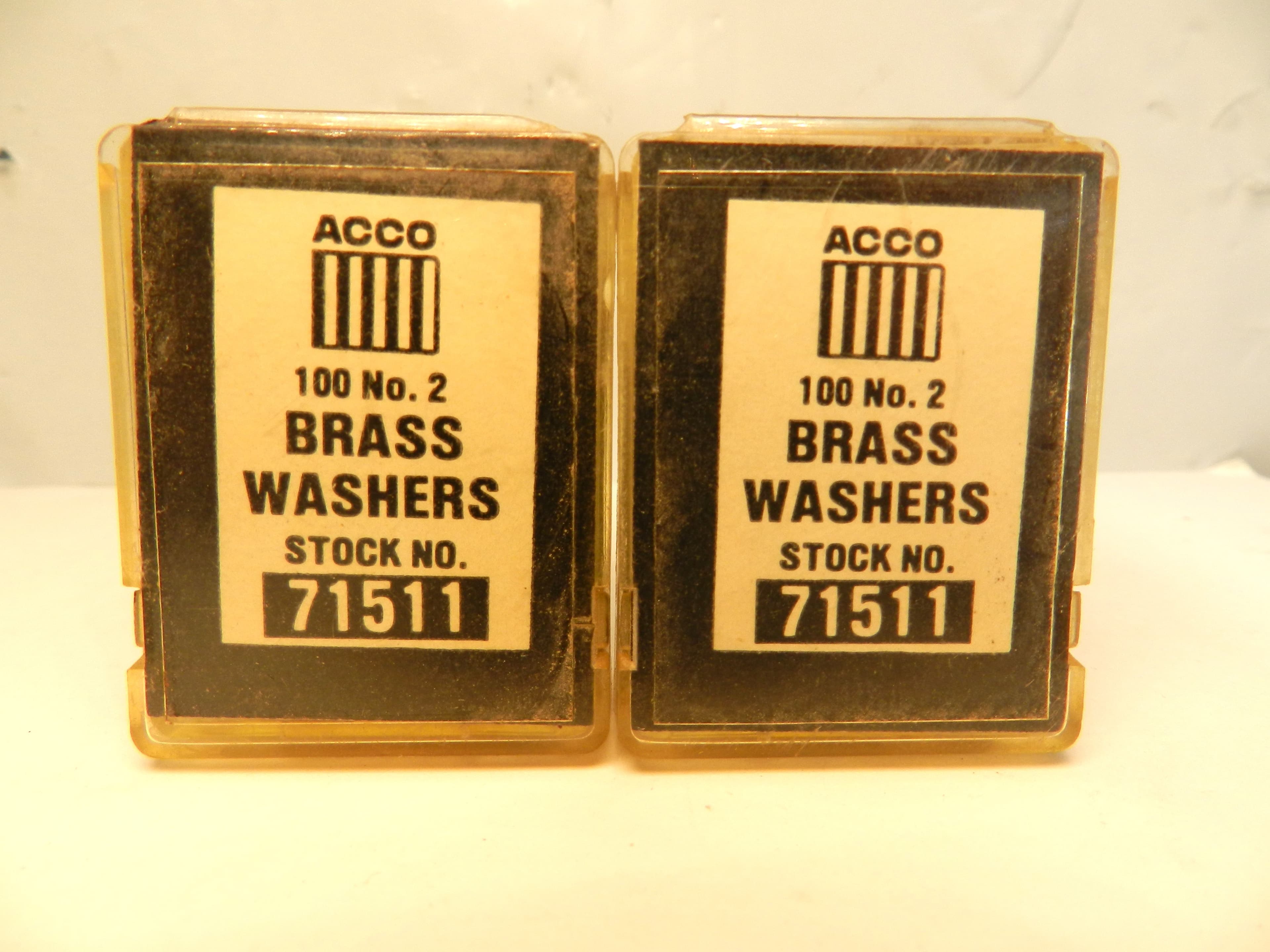 2 ACCO 71511 No.2 Brass Washers, 1/2" Diameter, Pack of 100 Each (P46J) - Thumbnail 2