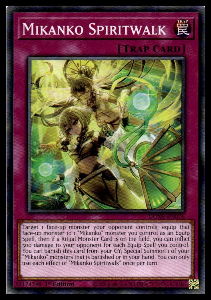 Mikanko Spiritwalk 1st Edition Common Duelist Nexus DUNE-EN076 NM