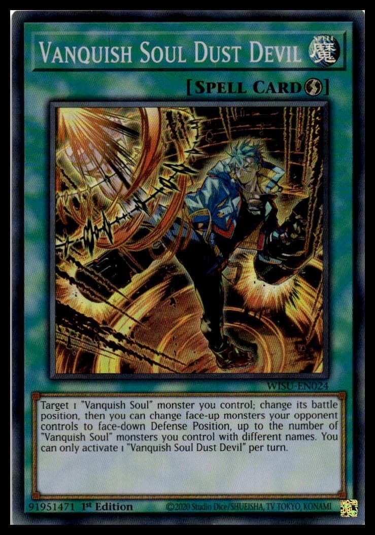 Vanquish Soul Dust Devil 1st Edition Super Rare Wild Survivors WISU-EN024 NM