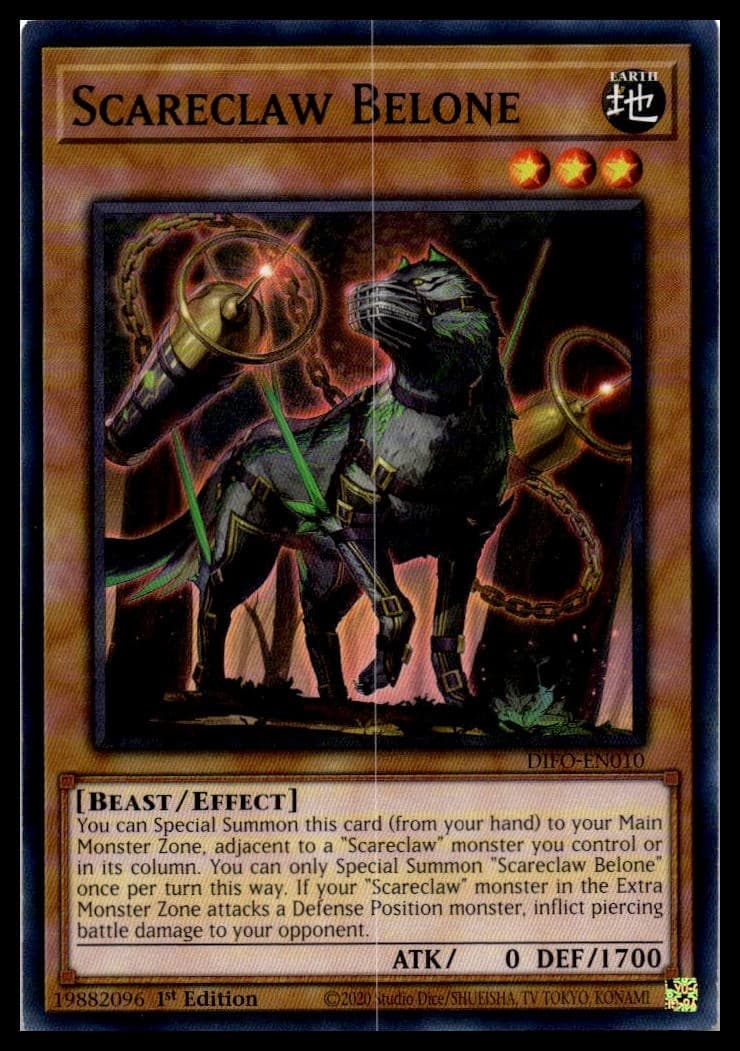 Scareclaw Belone 1st Edition Common 25th Anniversary Tin: Dueling Heroes Mega Pa