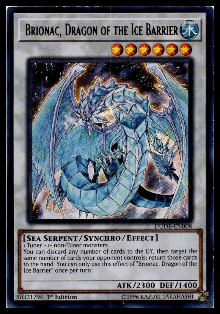 Brionac, Dragon of the Ice Barrier 1st Edition Ultra Rare Duelist Saga DUSA-EN07