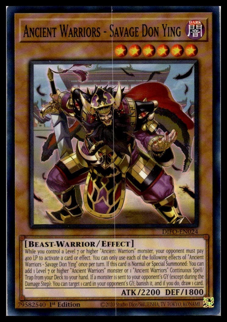 Ancient Warriors - Savage Don Ying 1st Edition Common Dimension Force DIFO-EN024