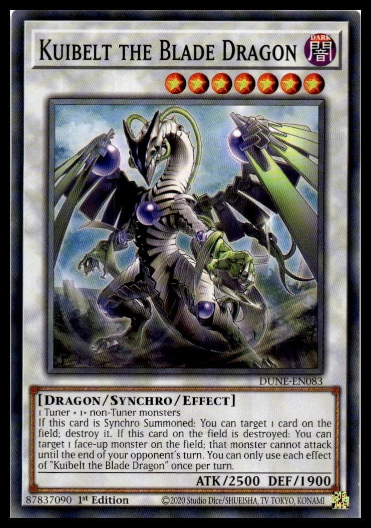 Kuibelt the Blade Dragon 1st Edition Common Duelist Nexus DUNE-EN083 NM