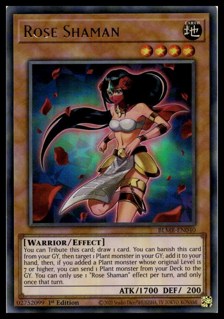 Rose Shaman 1st Edition Ultra Rare Battles of Legend: Monstrous Revenge BLMR-EN0