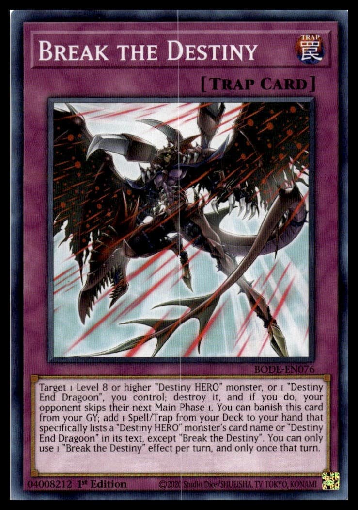 Break the Destiny 1st Edition Common Burst of Destiny BODE-EN076 NM