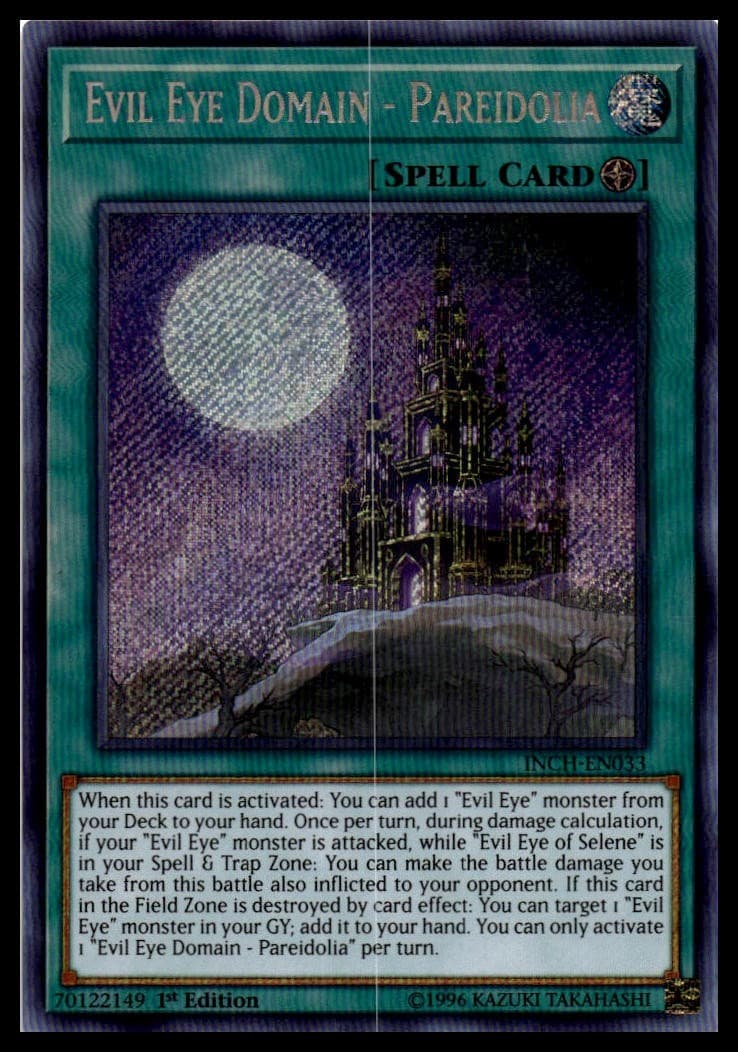 Evil Eye Domain - Pareidolia 1st Edition Secret Rare The Infinity Chasers INCH-E