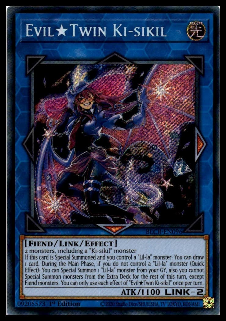 Evil Twin Ki-sikil 1st Edition Secret Rare Battles of Legend: Crystal Revenge BL