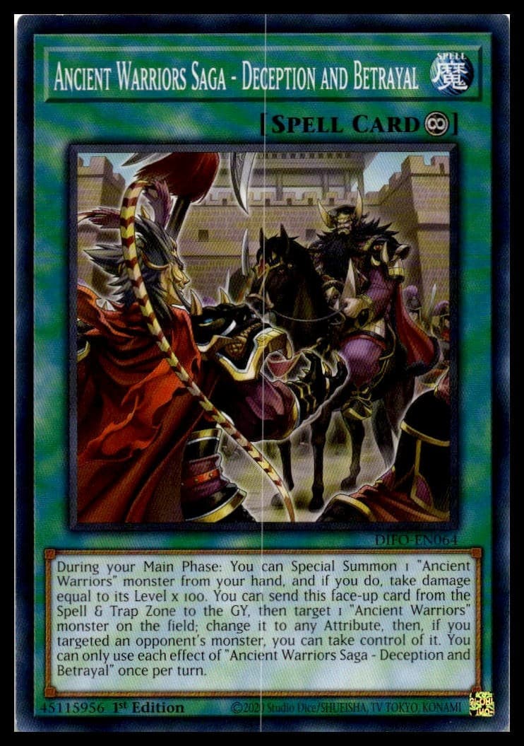 Ancient Warriors Saga - Deception and Betrayal 1st Edition Common Dimension Forc