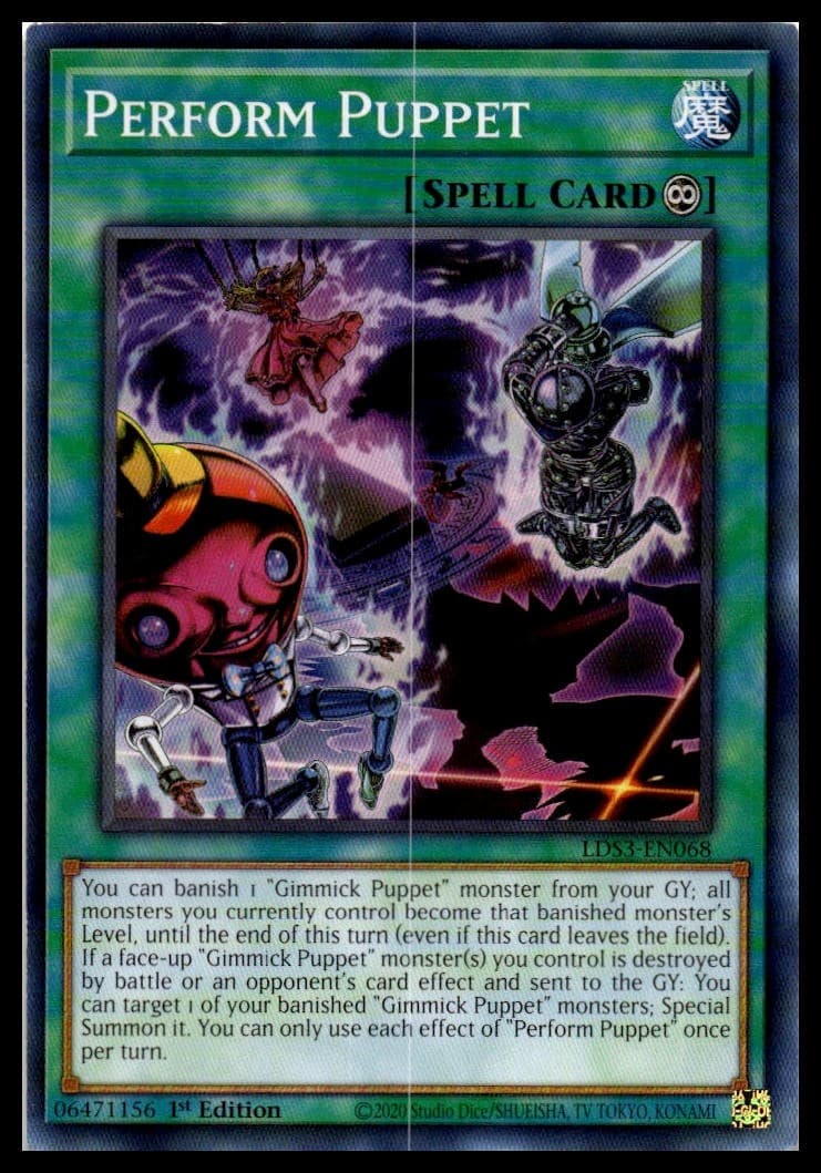 Perform Puppet 1st Edition Common Legendary Duelists: Season 3 LDS3-EN068 NM