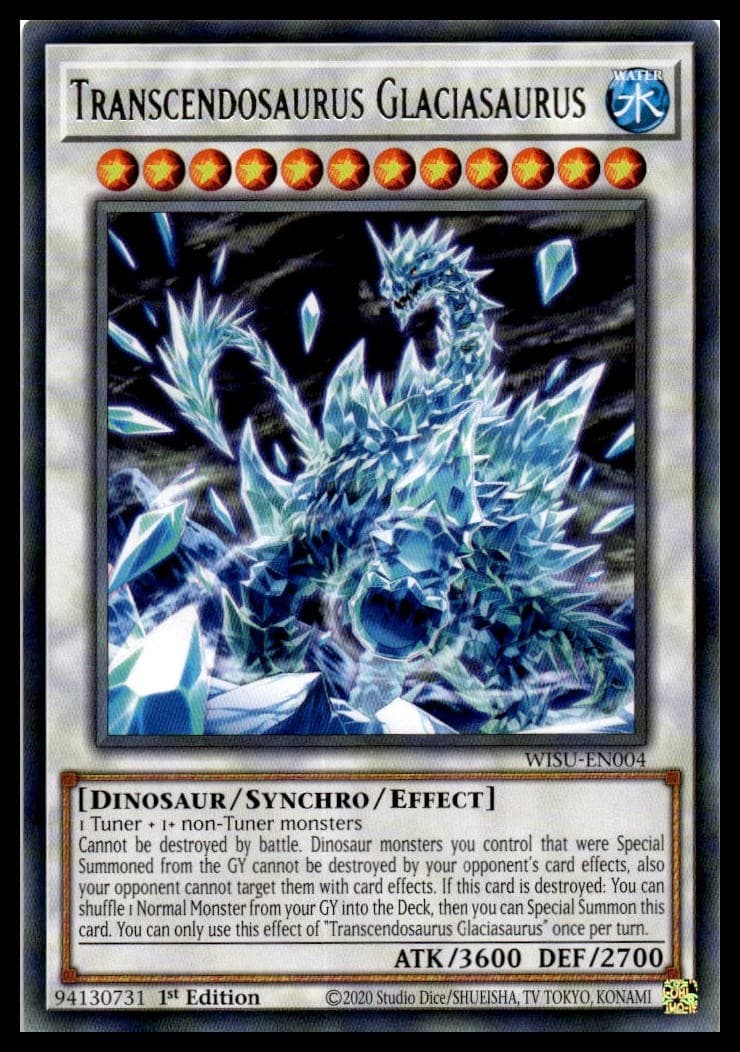 Transcendosaurus Glaciasaurus 1st Edition Ultra Rare 25th Anniversary Tin: Dueli