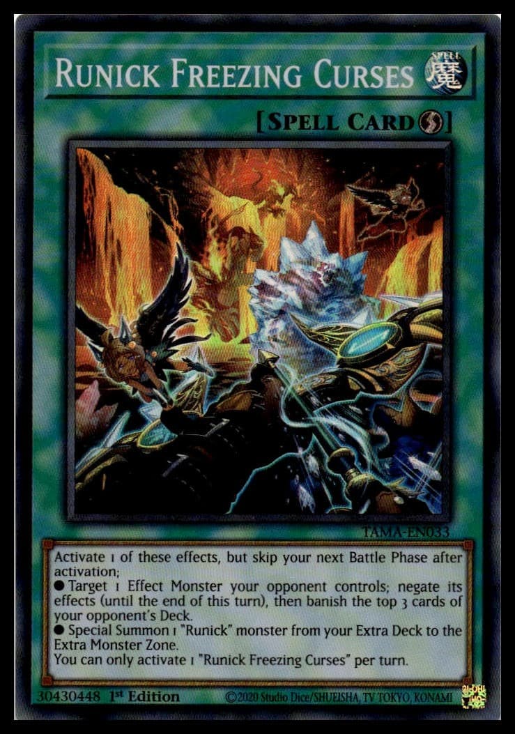Runick Freezing Curses 1st Edition Ultra Rare 25th Anniversary Tin: Dueling Hero