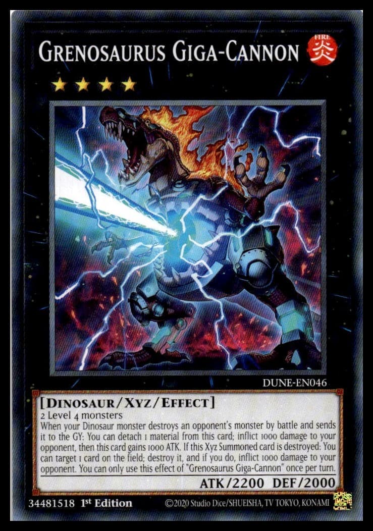Grenosaurus Giga-Cannon 1st Edition Common Duelist Nexus DUNE-EN046 NM