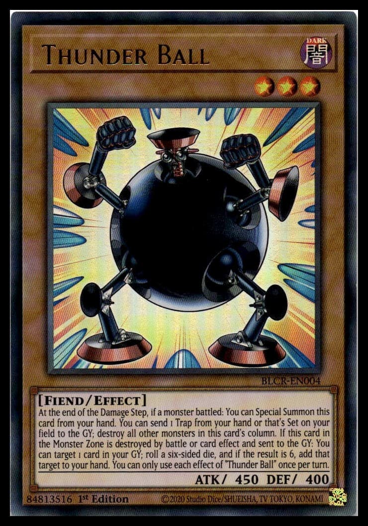 Thunder Ball 1st Edition Common Speed Duel: Battle City Finals SBC2-ENI17 NM