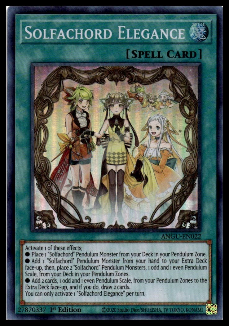 Solfachord Elegance 1st Edition Super Rare Ancient Guardians ANGU-EN022 NM