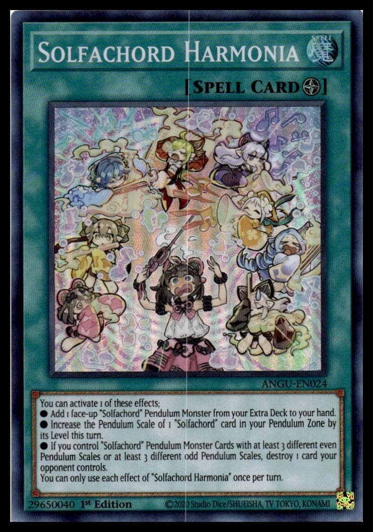 Solfachord Harmonia 1st Edition Super Rare Ancient Guardians ANGU-EN024 NM