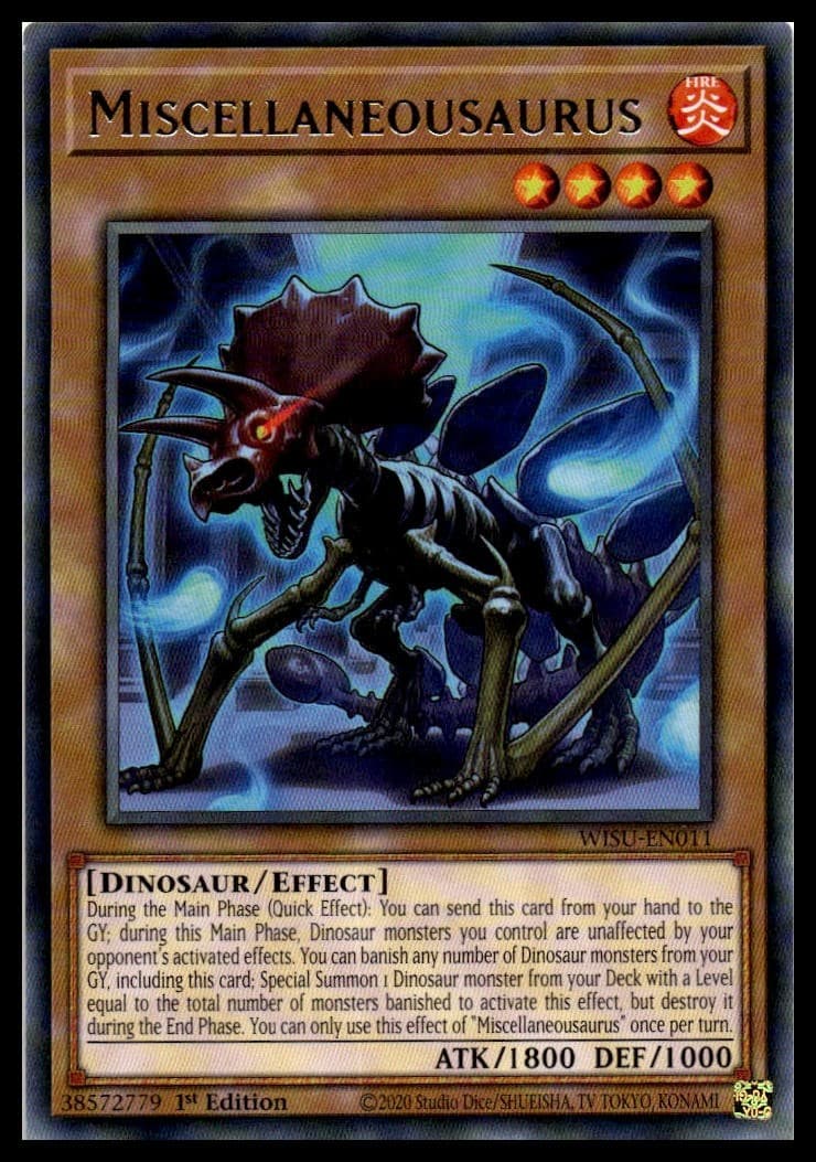 Miscellaneousaurus 1st Edition Rare Wild Survivors WISU-EN011 NM