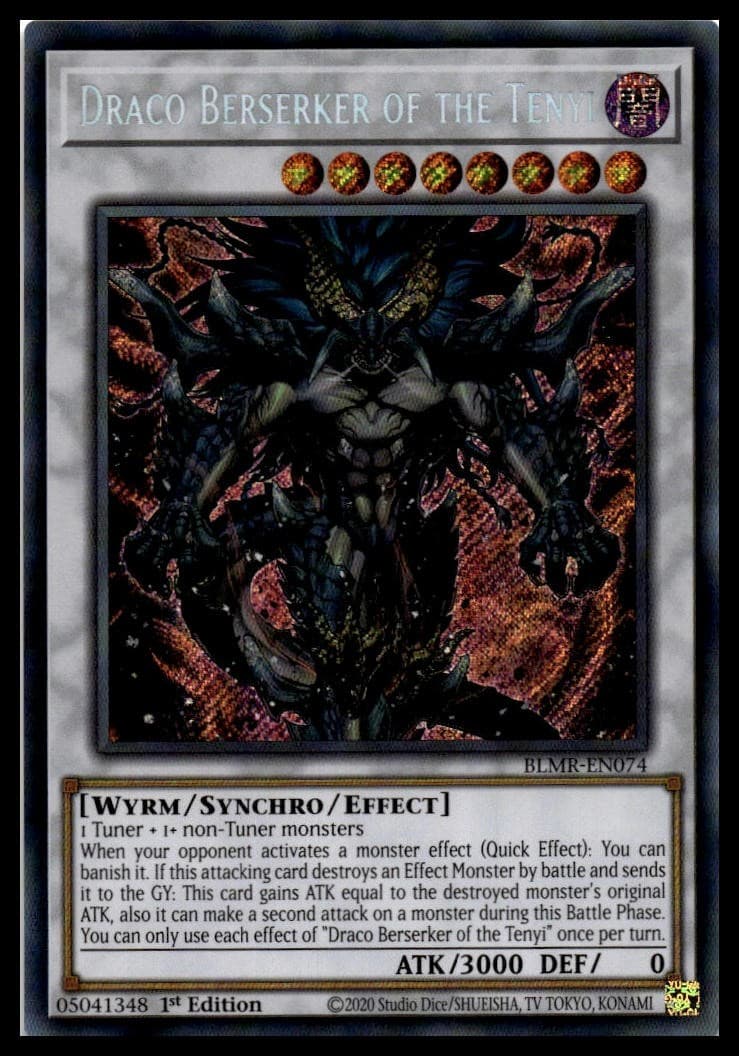 Draco Berserker of the Tenyi 1st Edition Rare Valiant Smashers VASM-EN026 NM