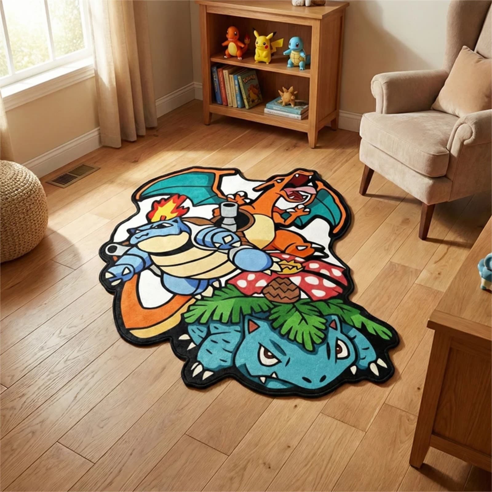 Pokémon Tufted Rug Non-Slip Area Floor Mat Gaming Room Home Decor